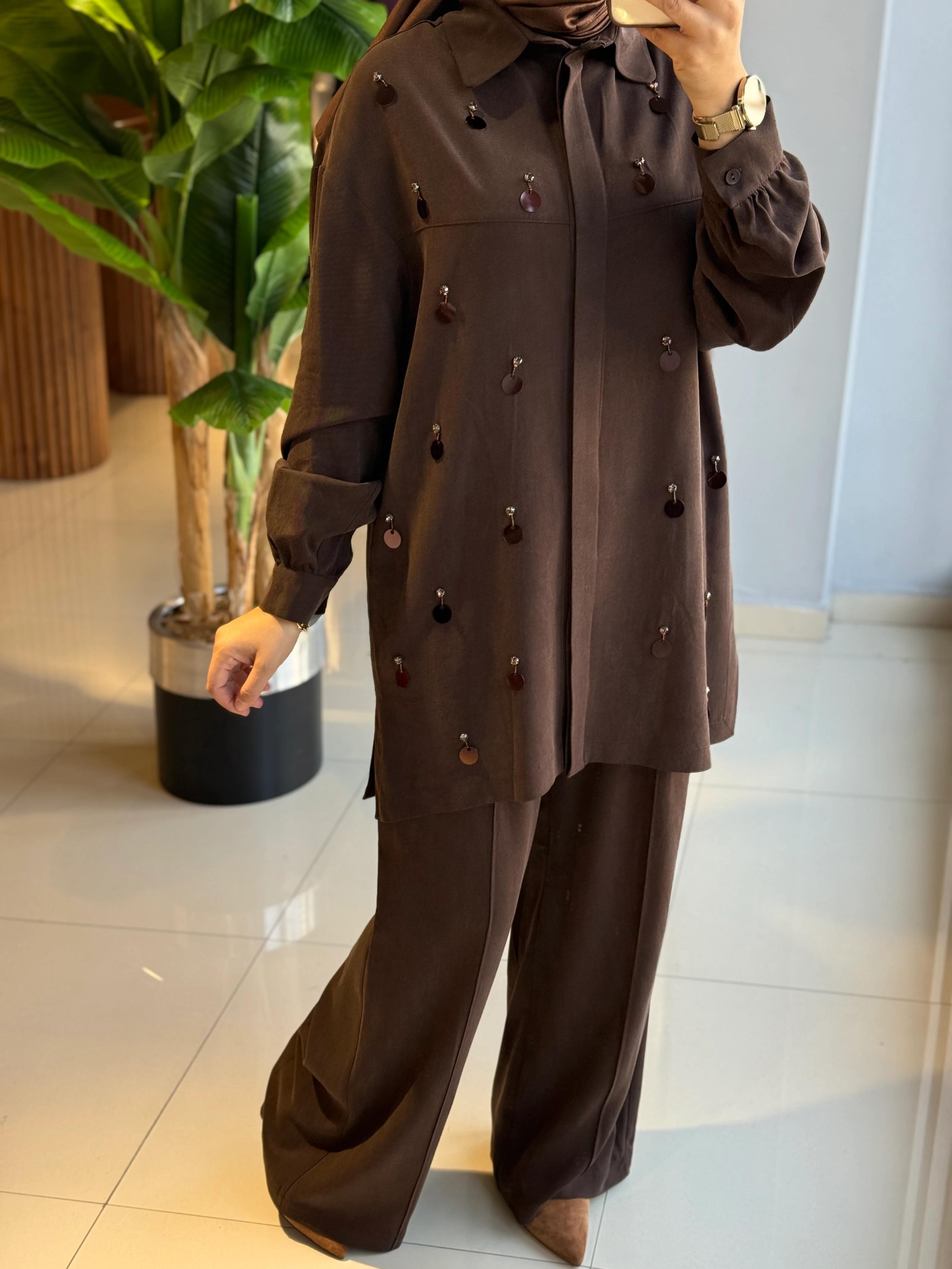 Nuss Pul İşleme Kahve Takım