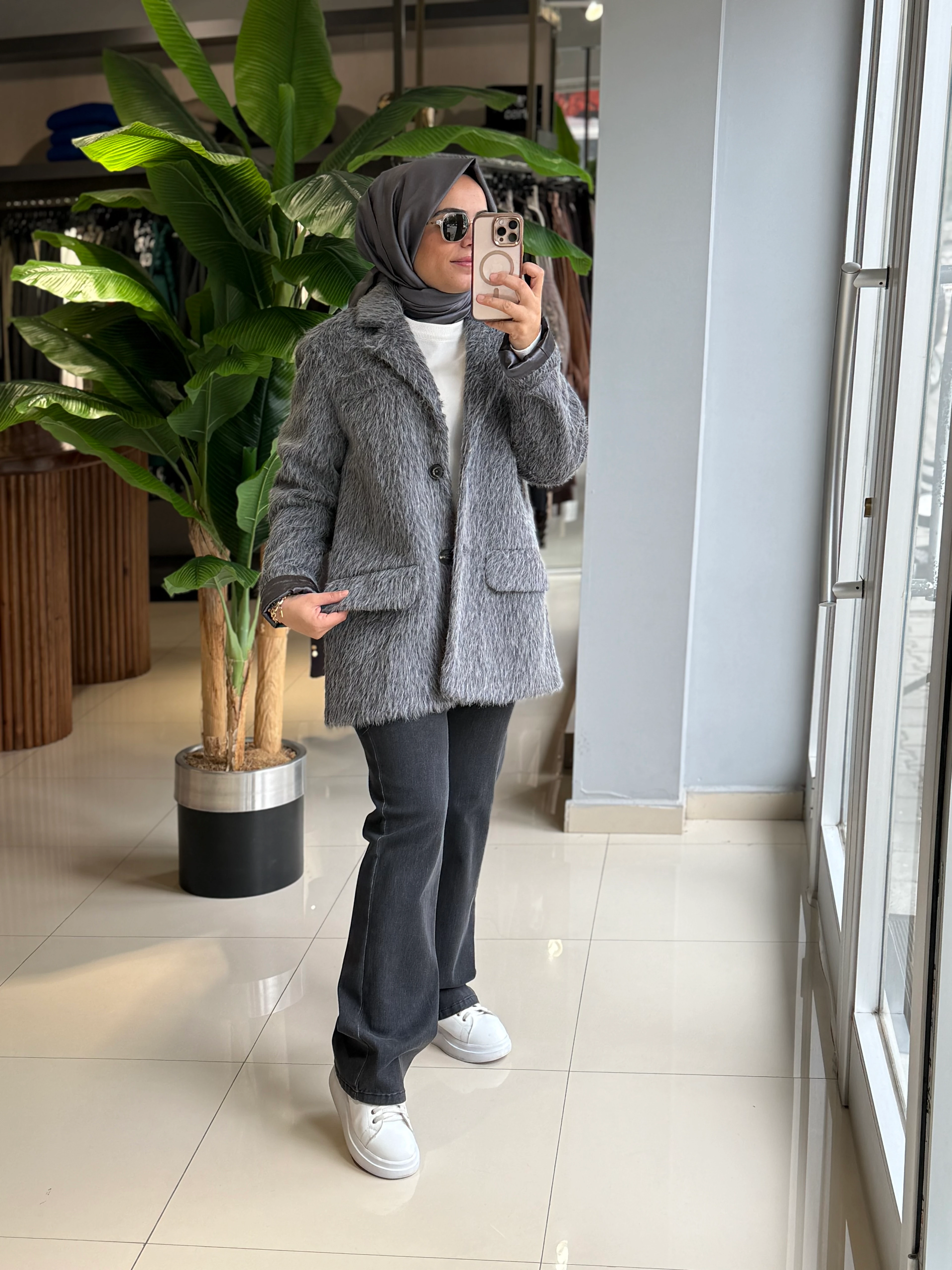 Missemramiss Gri Kaban Ceket