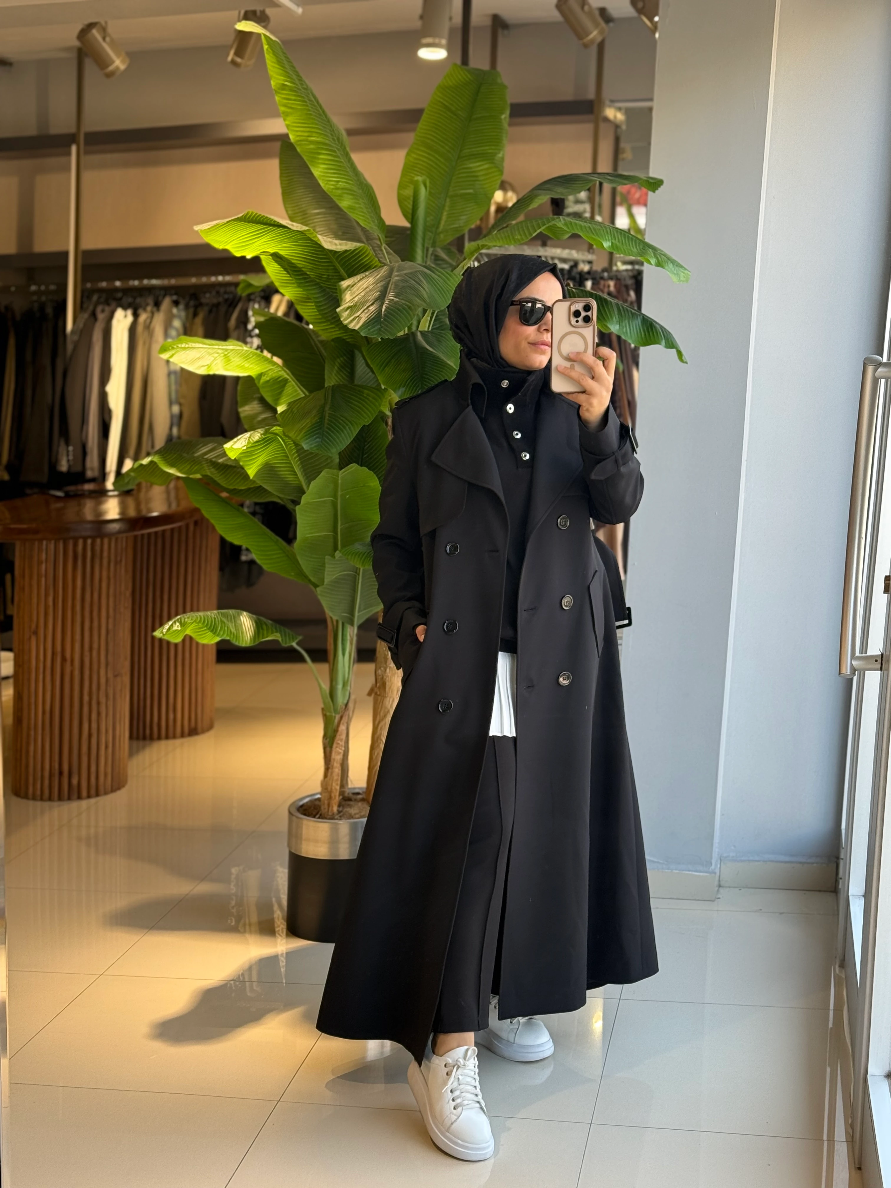 Missemramiss Rose Siyah Trençkot