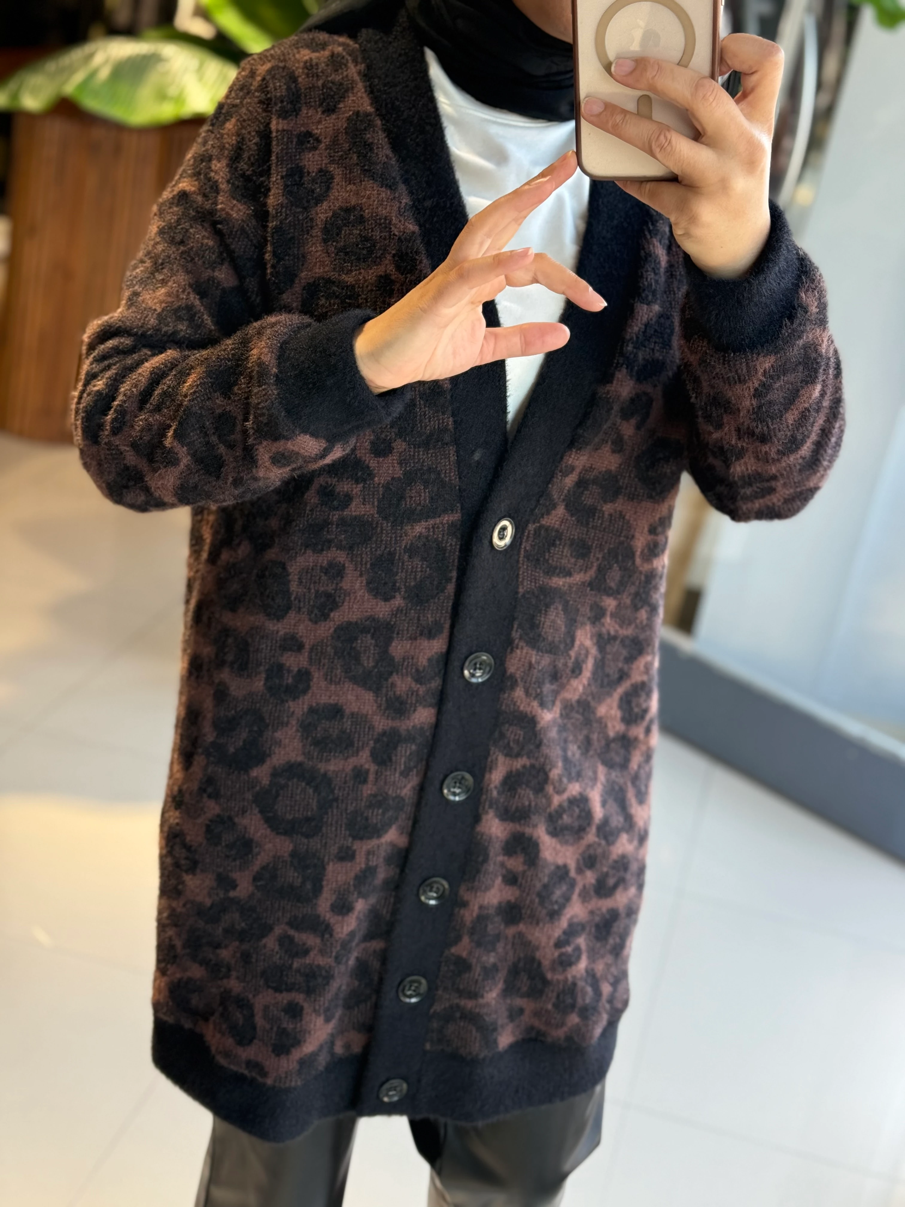 Seçil Store Leopar Desen Hırka