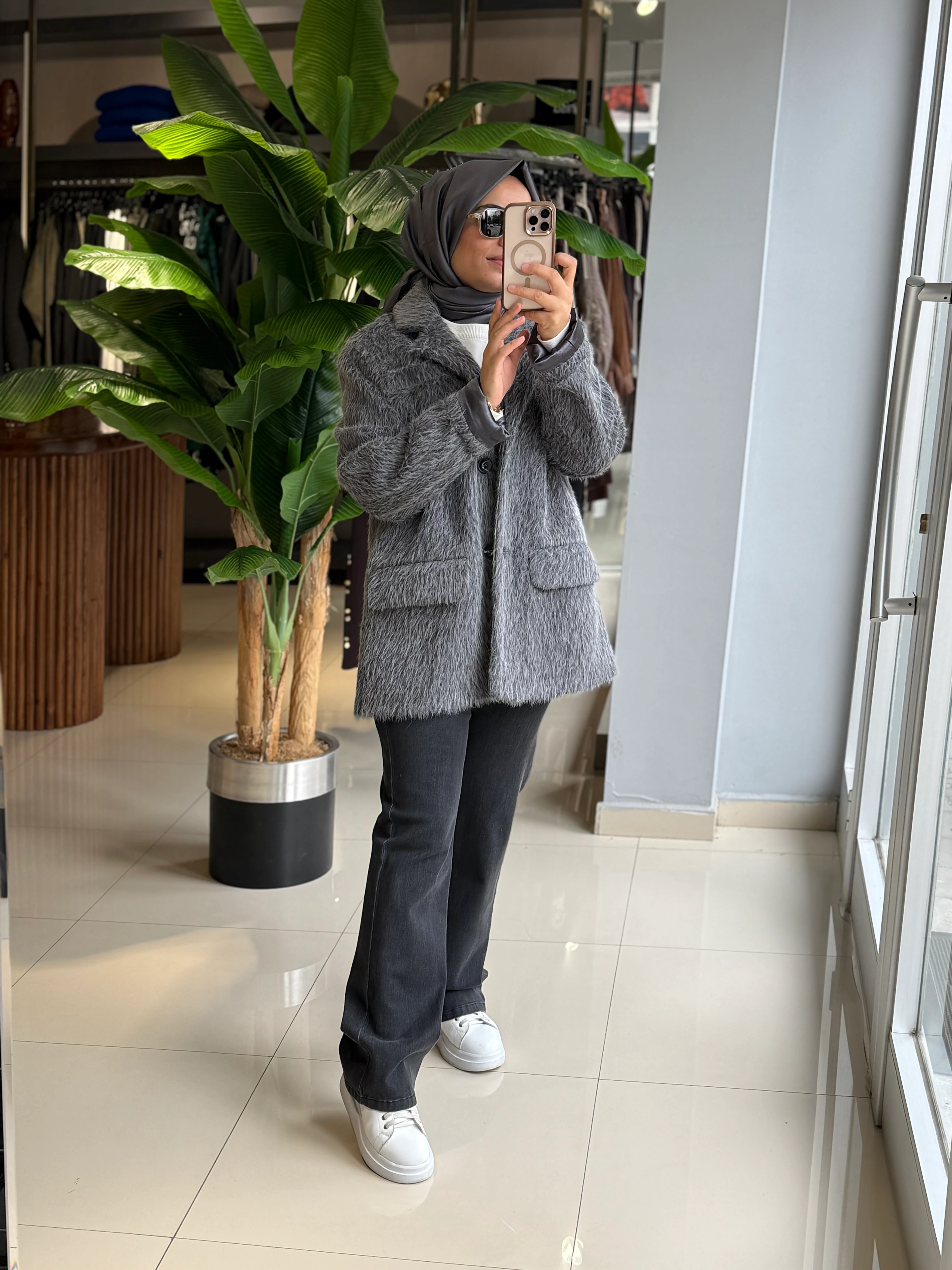 Missemramiss Gri Kaban Ceket