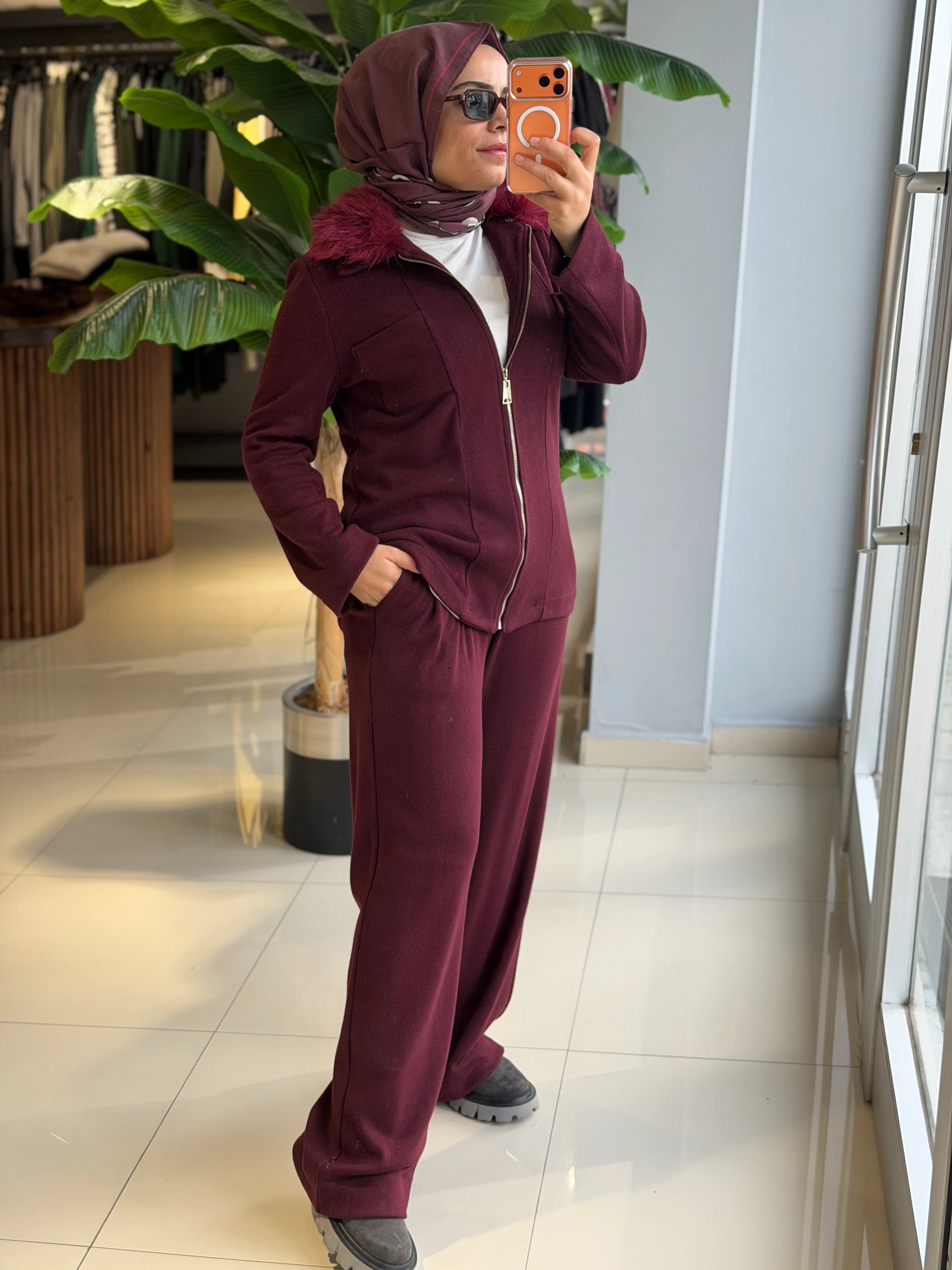 Lisa Exclusive Kürklü Triko Takım