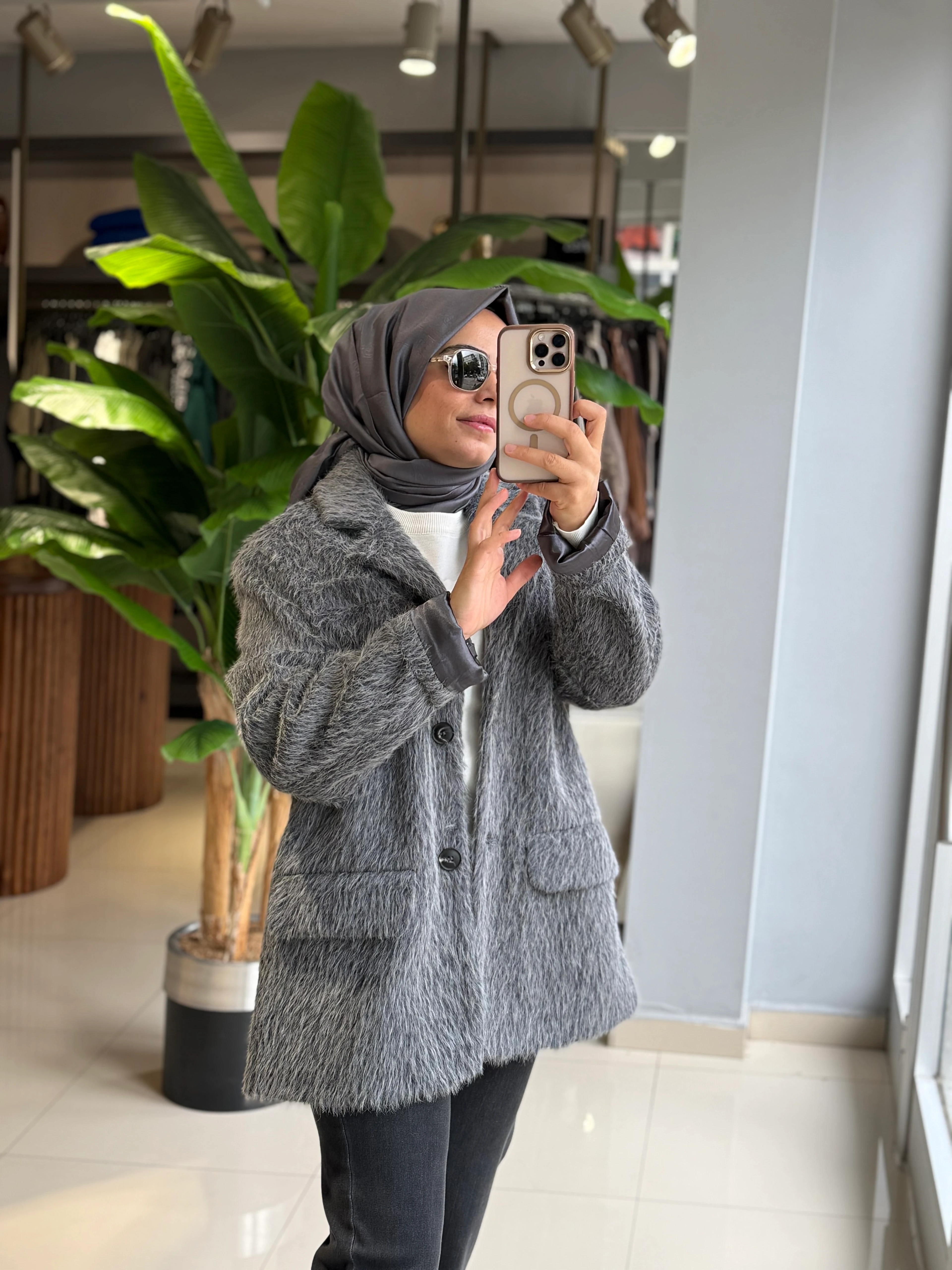 Missemramiss Gri Kaban Ceket