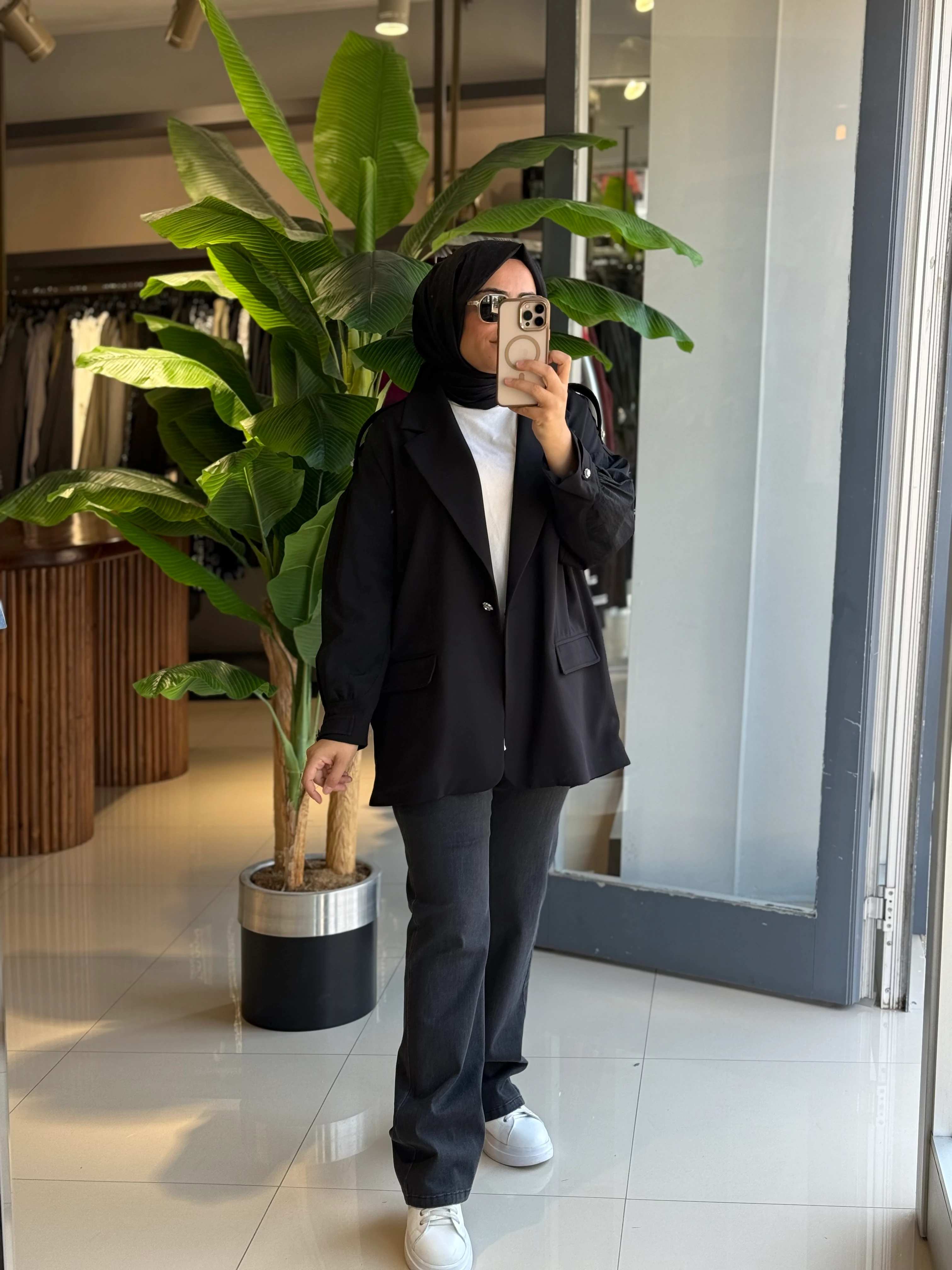 Seçil Store Likralı Gri Pantolon