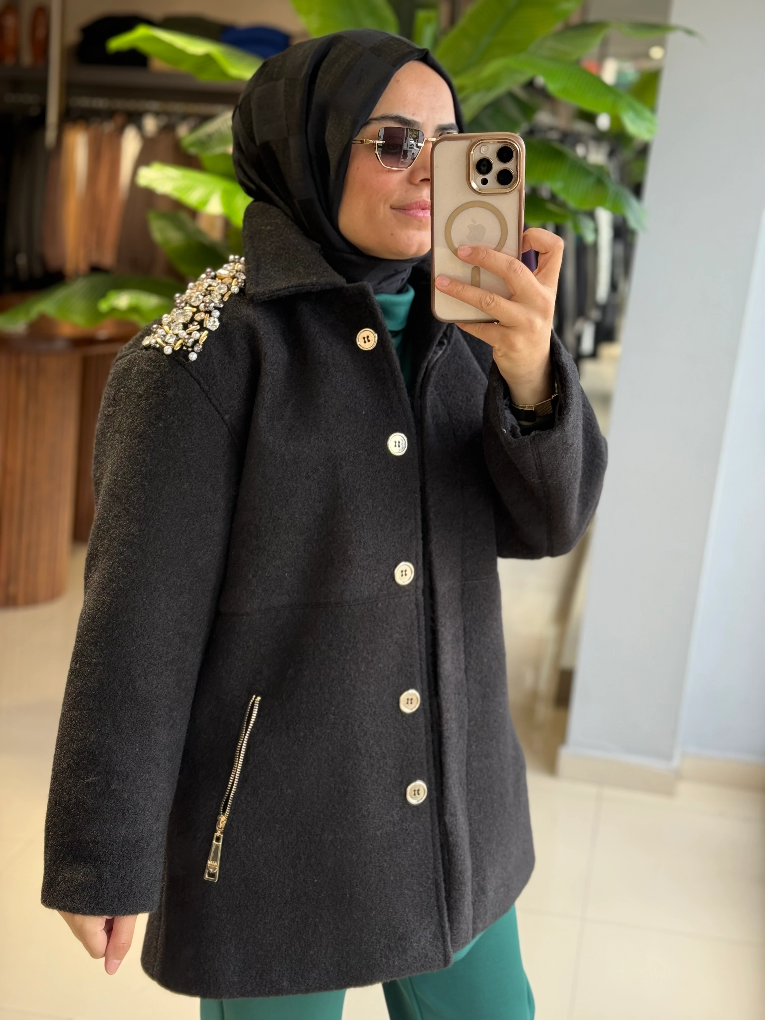 Missemramiss Taş İşlemeli Kaban