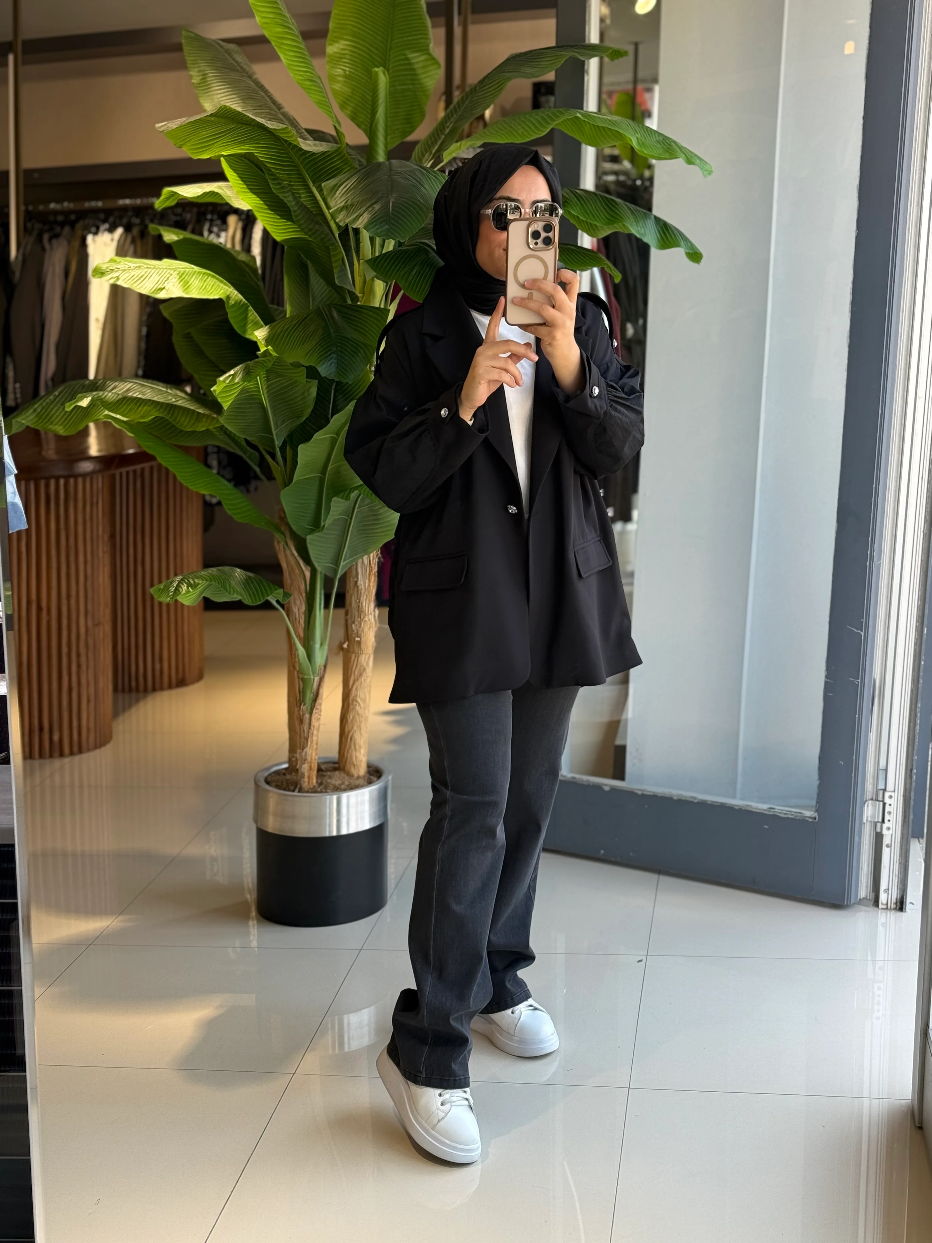 Seçil Store Likralı Gri Pantolon