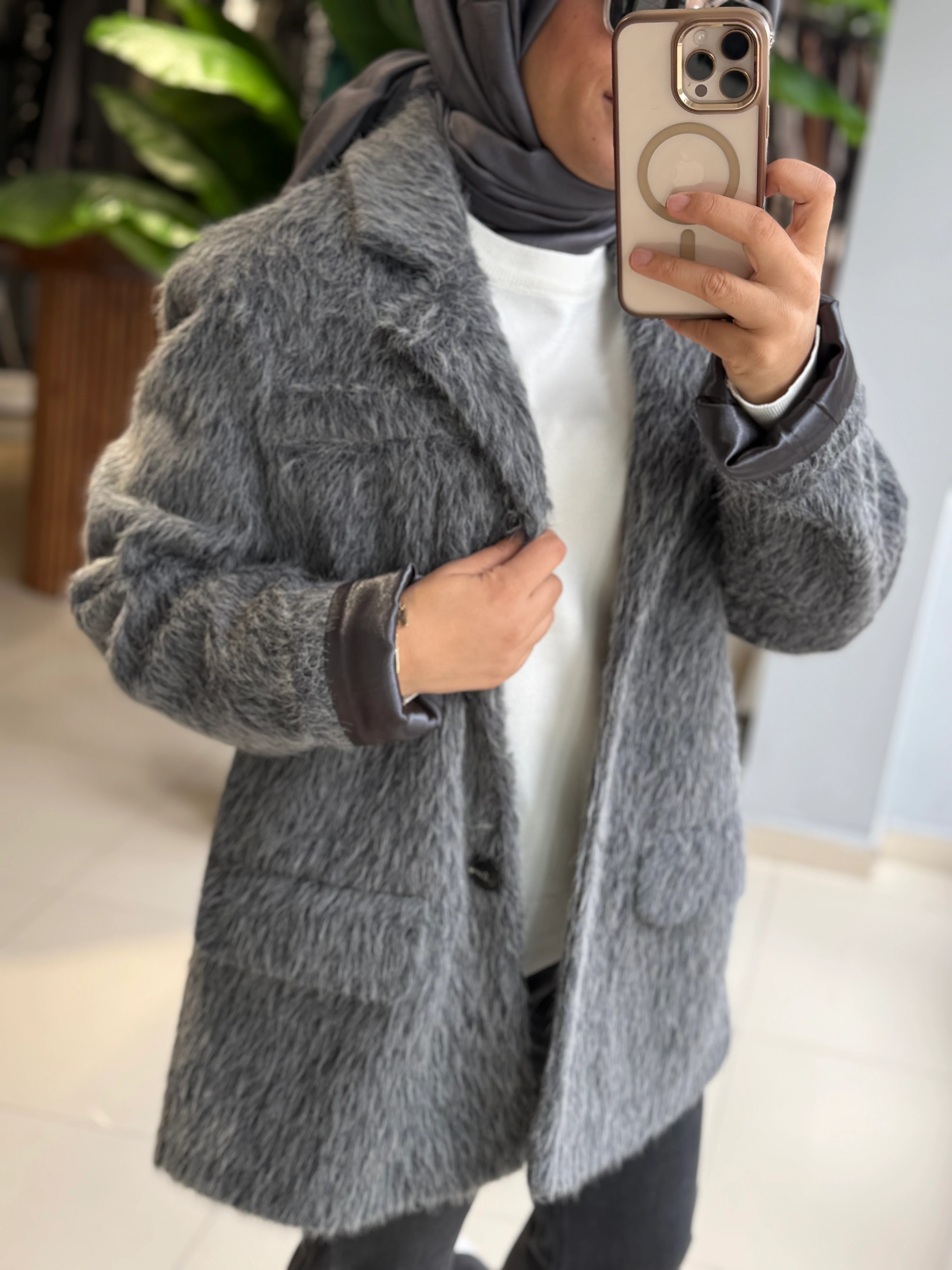 Missemramiss Gri Kaban Ceket