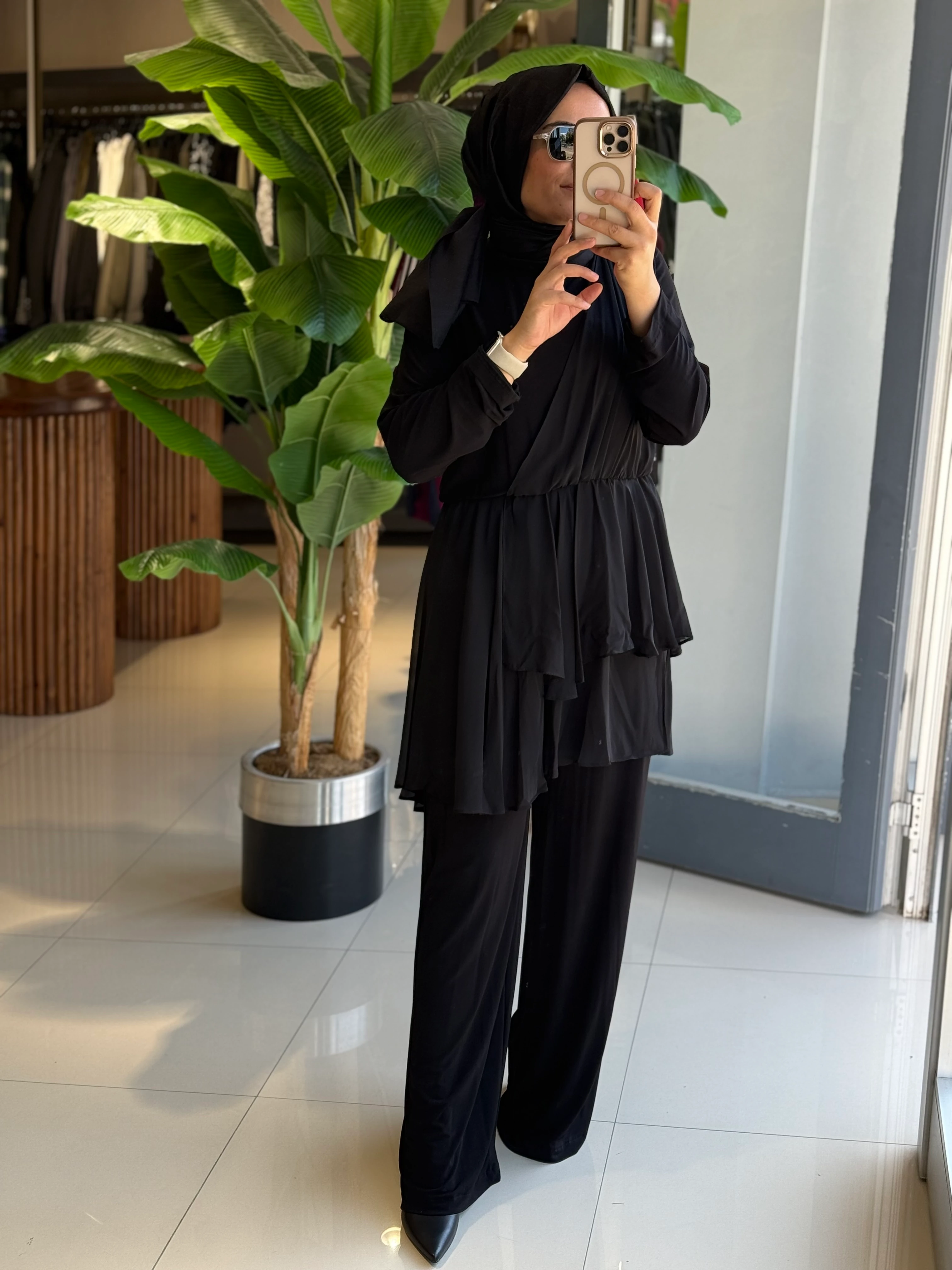 Omelya Şık Siyah Tulum