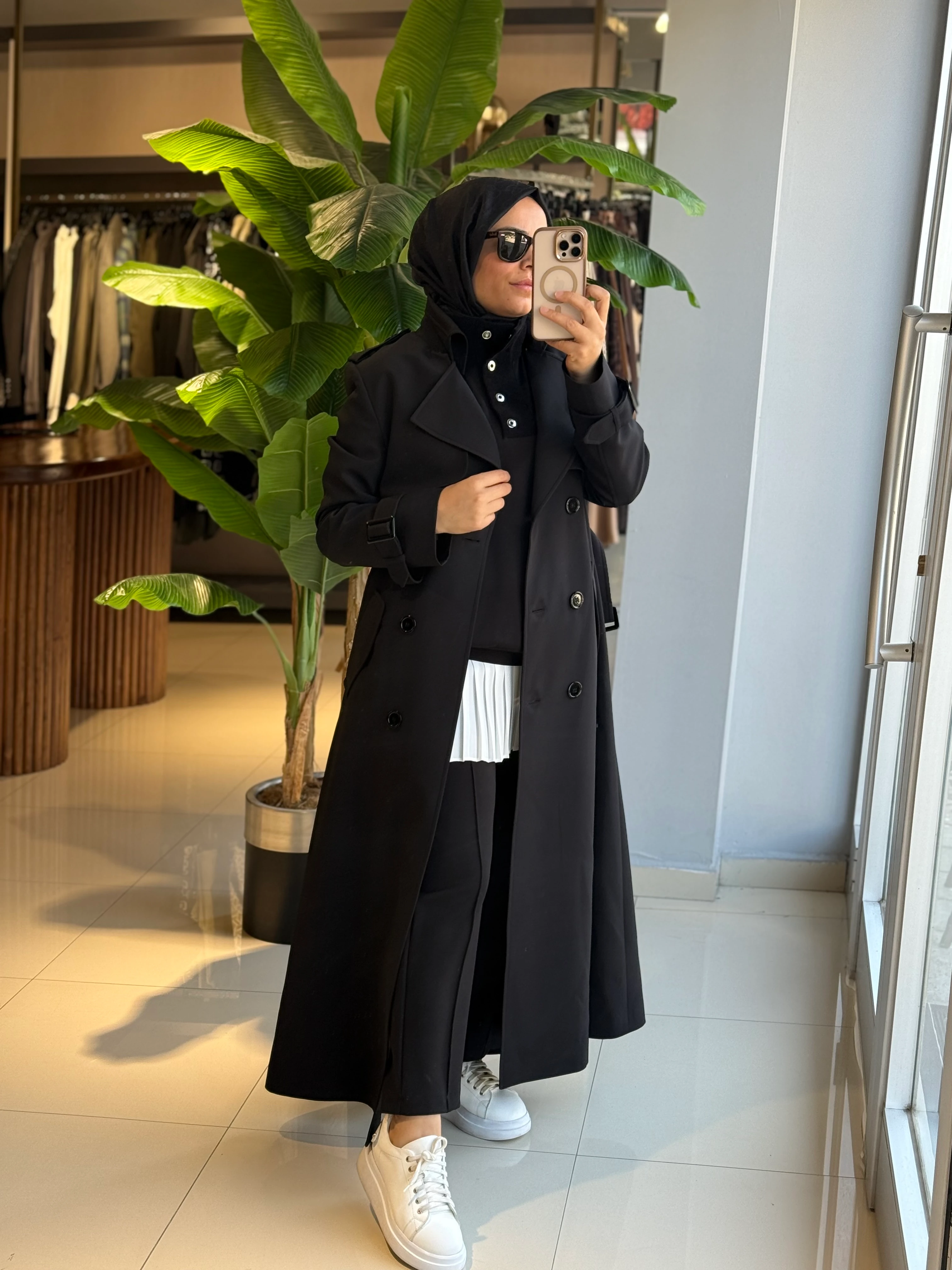 Missemramiss Rose Siyah Trençkot