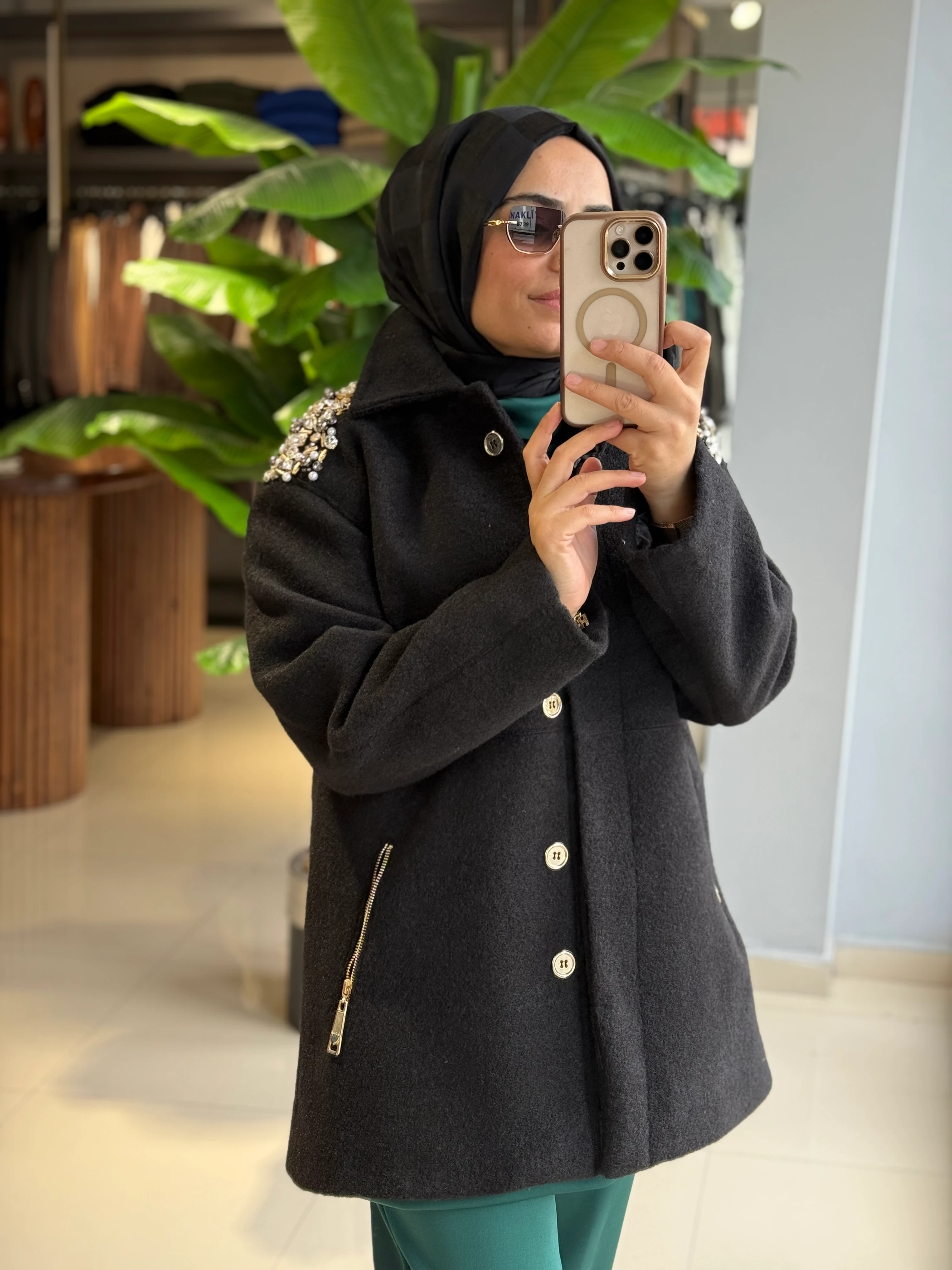 Missemramiss Taş İşlemeli Kaban