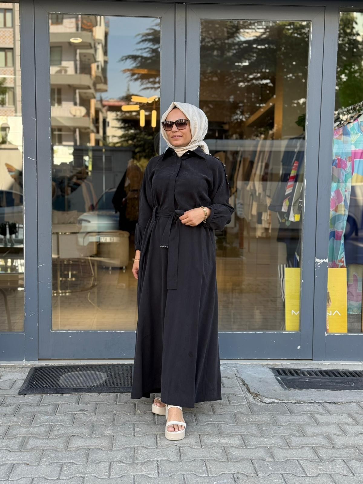 Lisa Exclusive Siyah Tensel Elbise