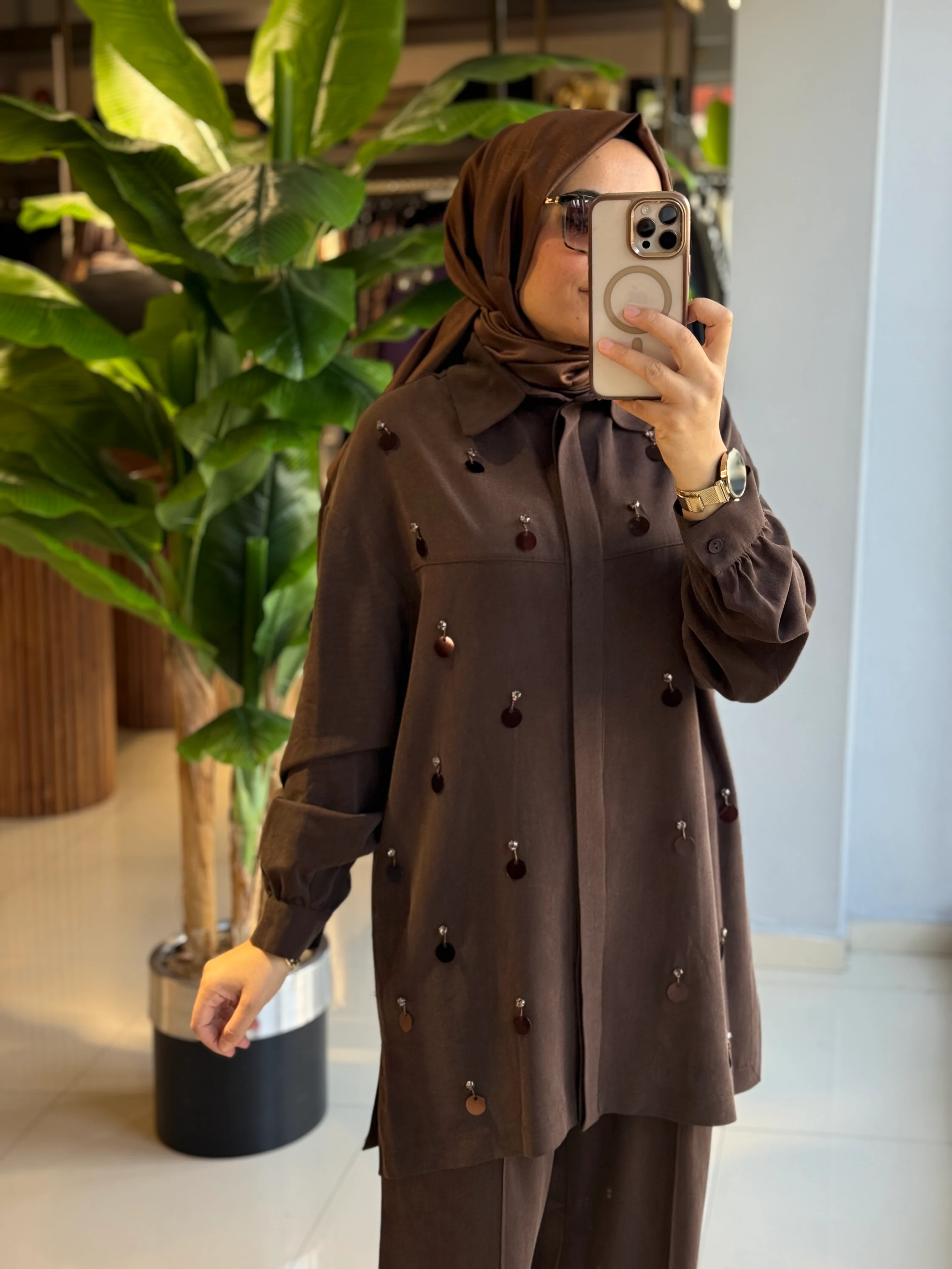 Nuss Pul İşleme Kahve Takım