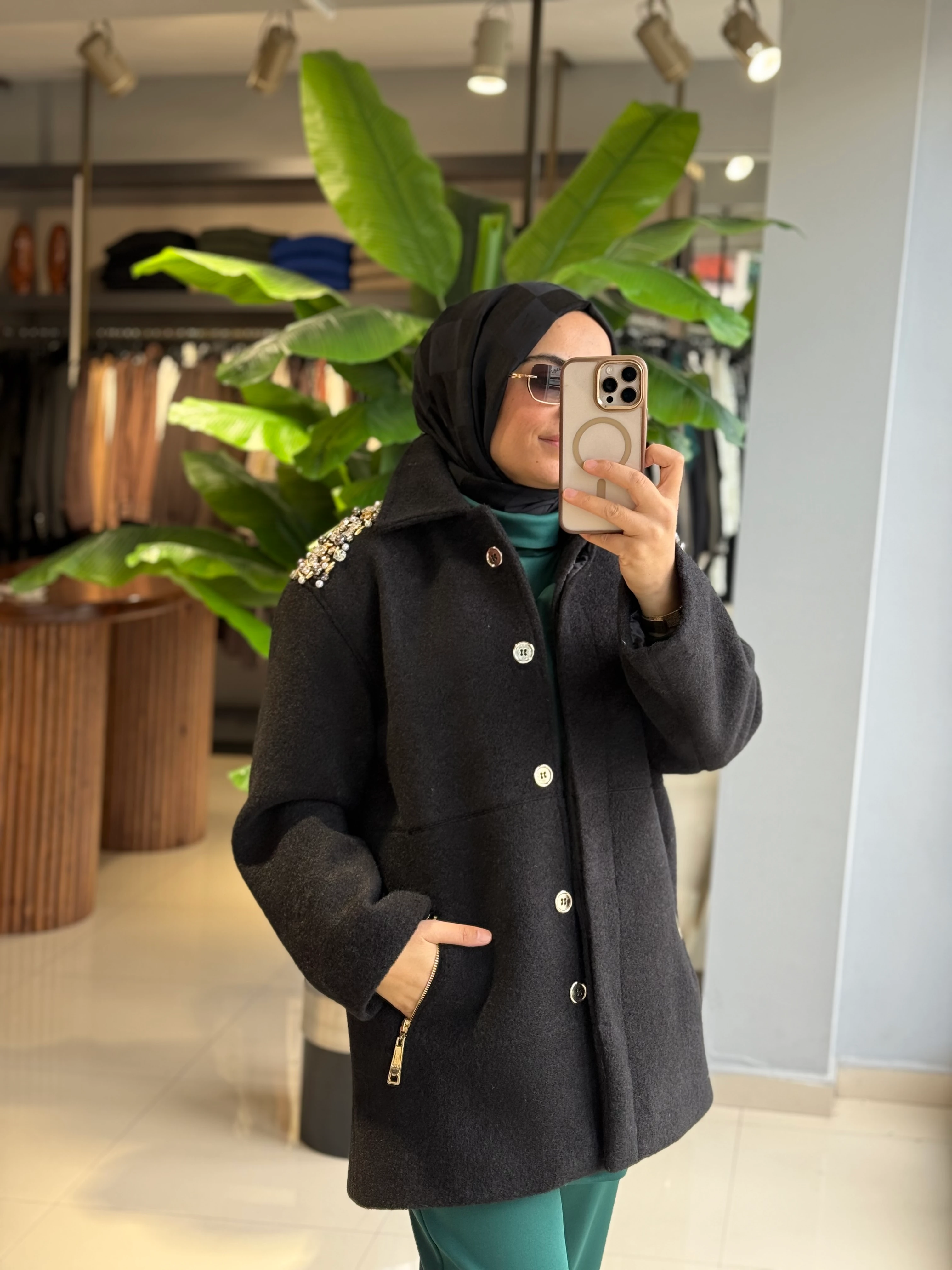 Missemramiss Taş İşlemeli Kaban