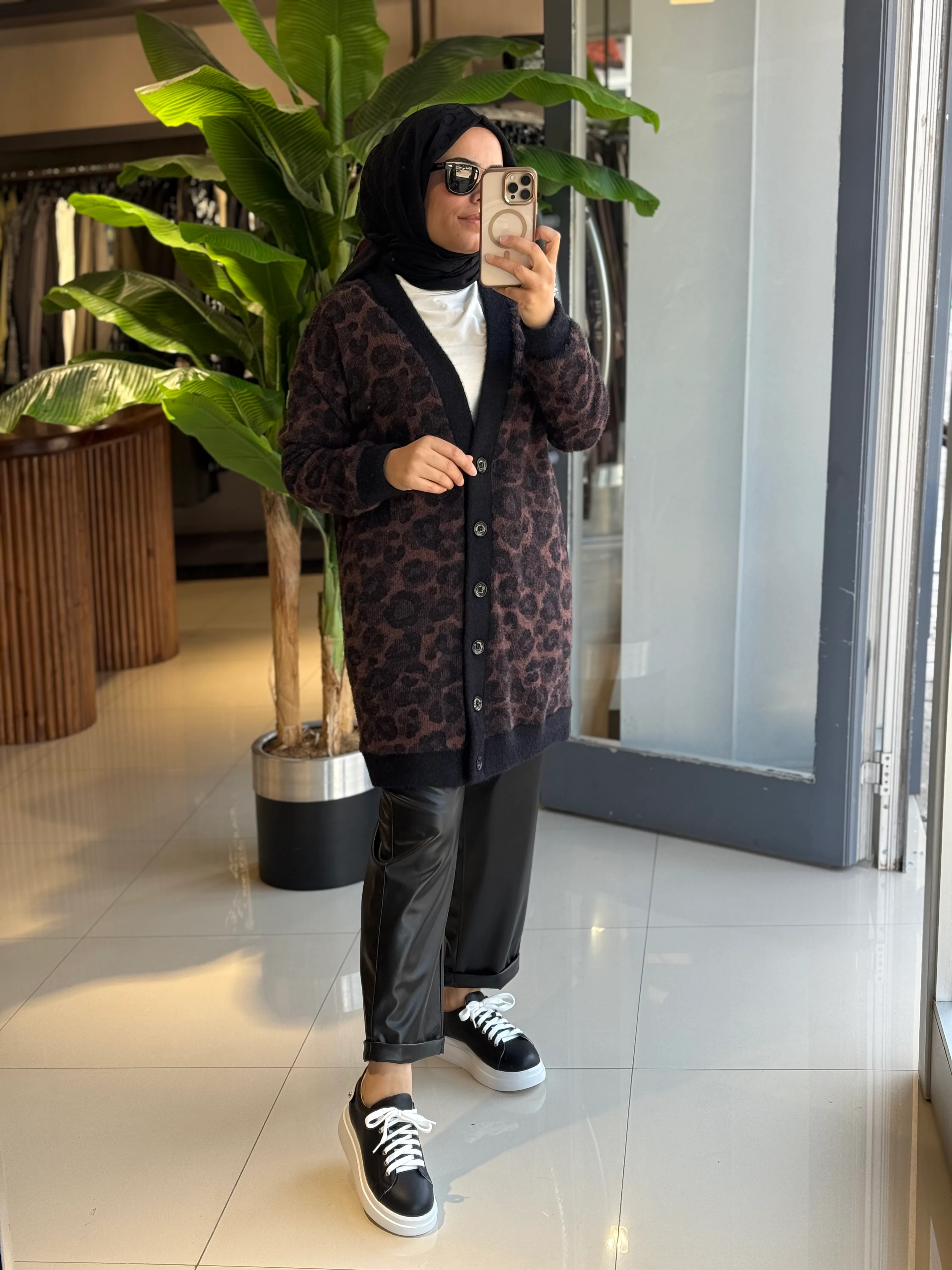 Seçil Store Leopar Desen Hırka