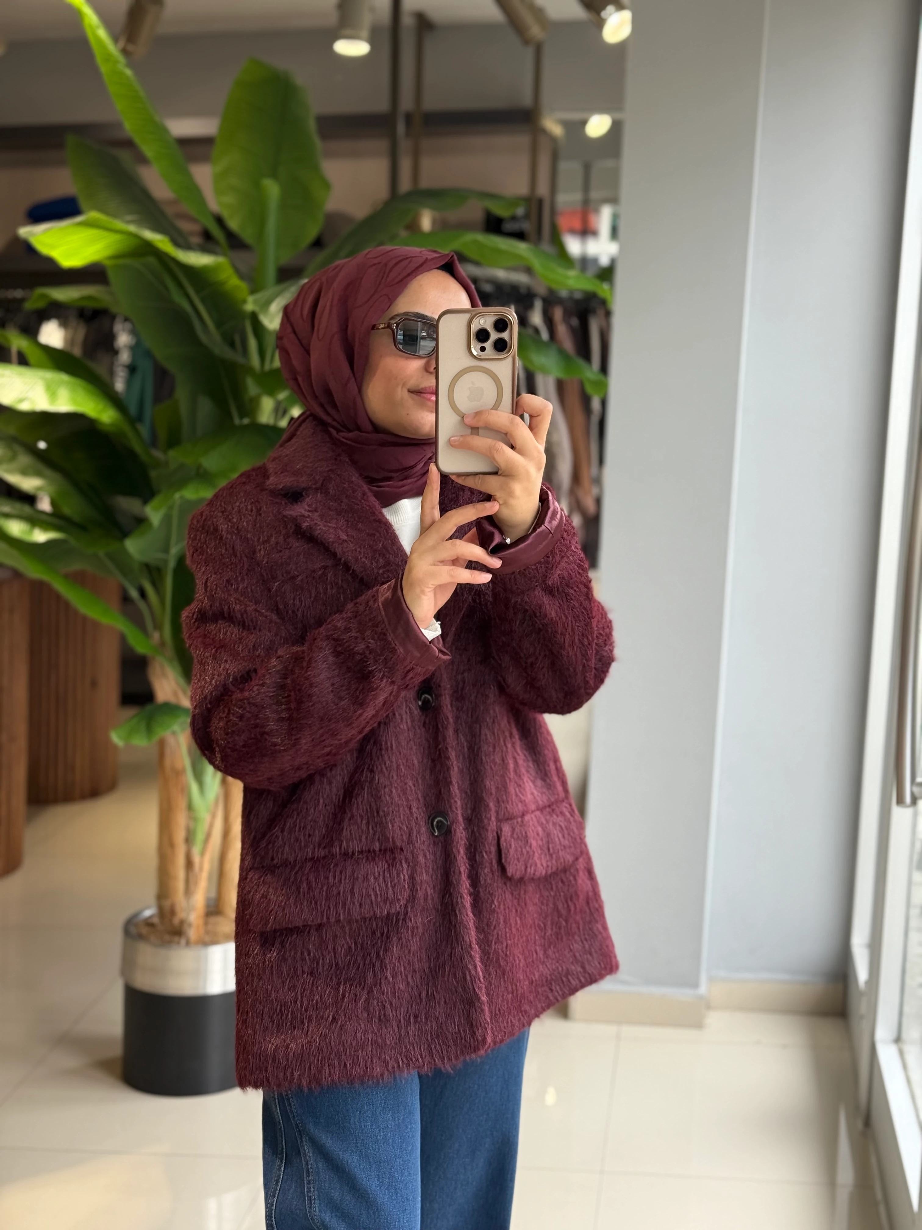 Missemramiss Bordo Kaban Ceket