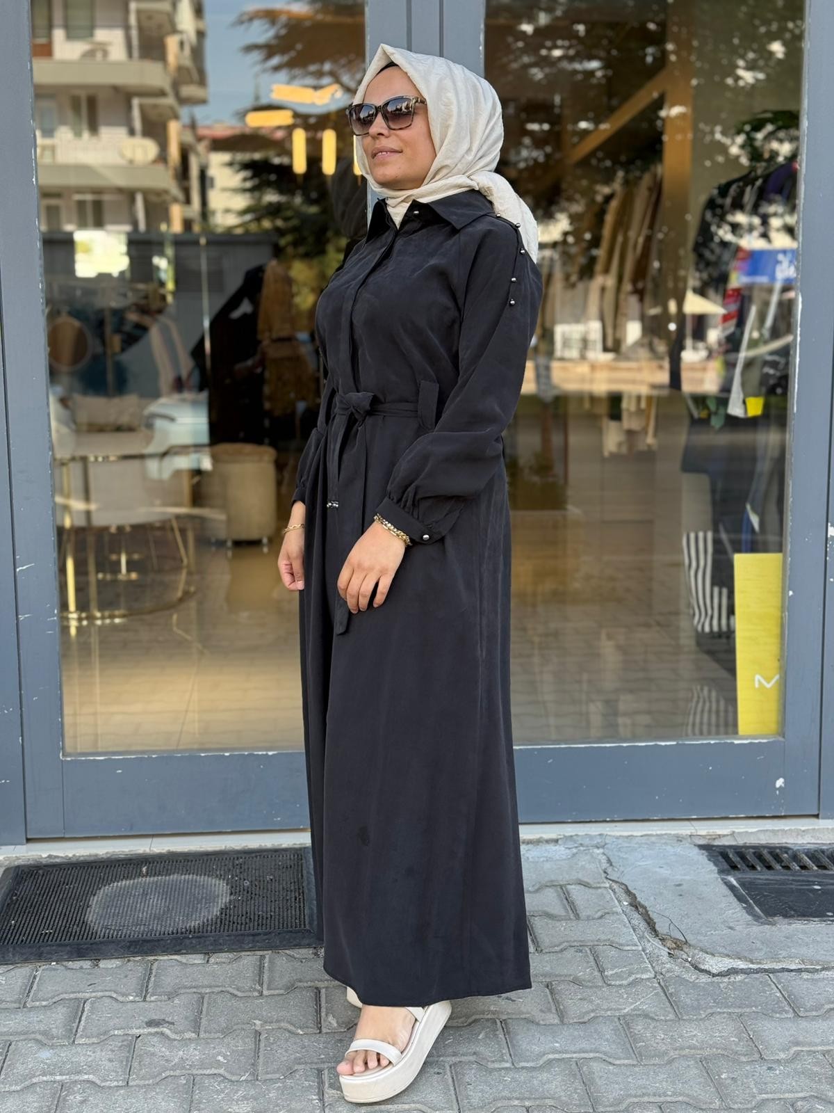 Lisa Exclusive Siyah Tensel Elbise