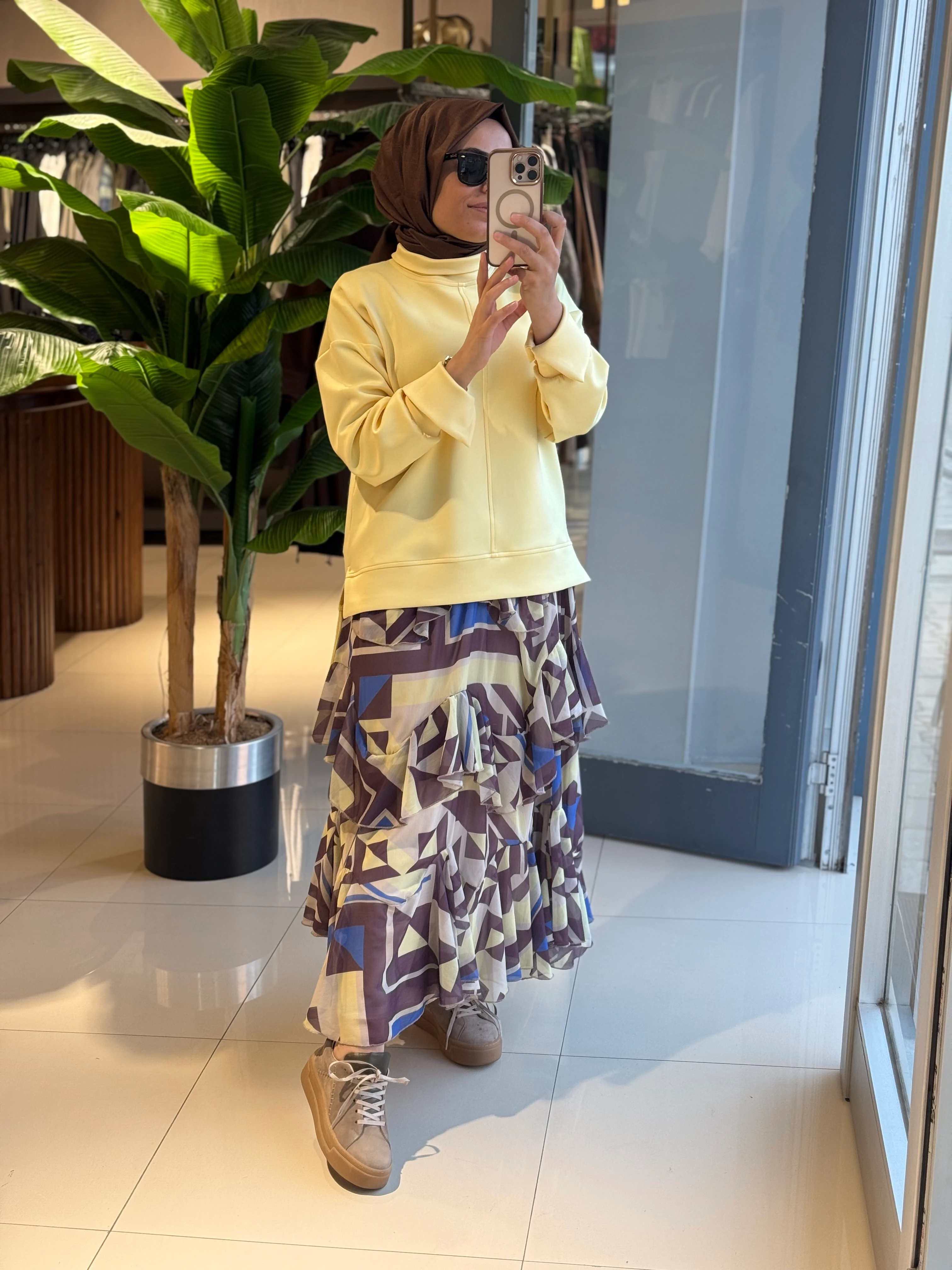 Missemramiss Sarı Scuba Bluz