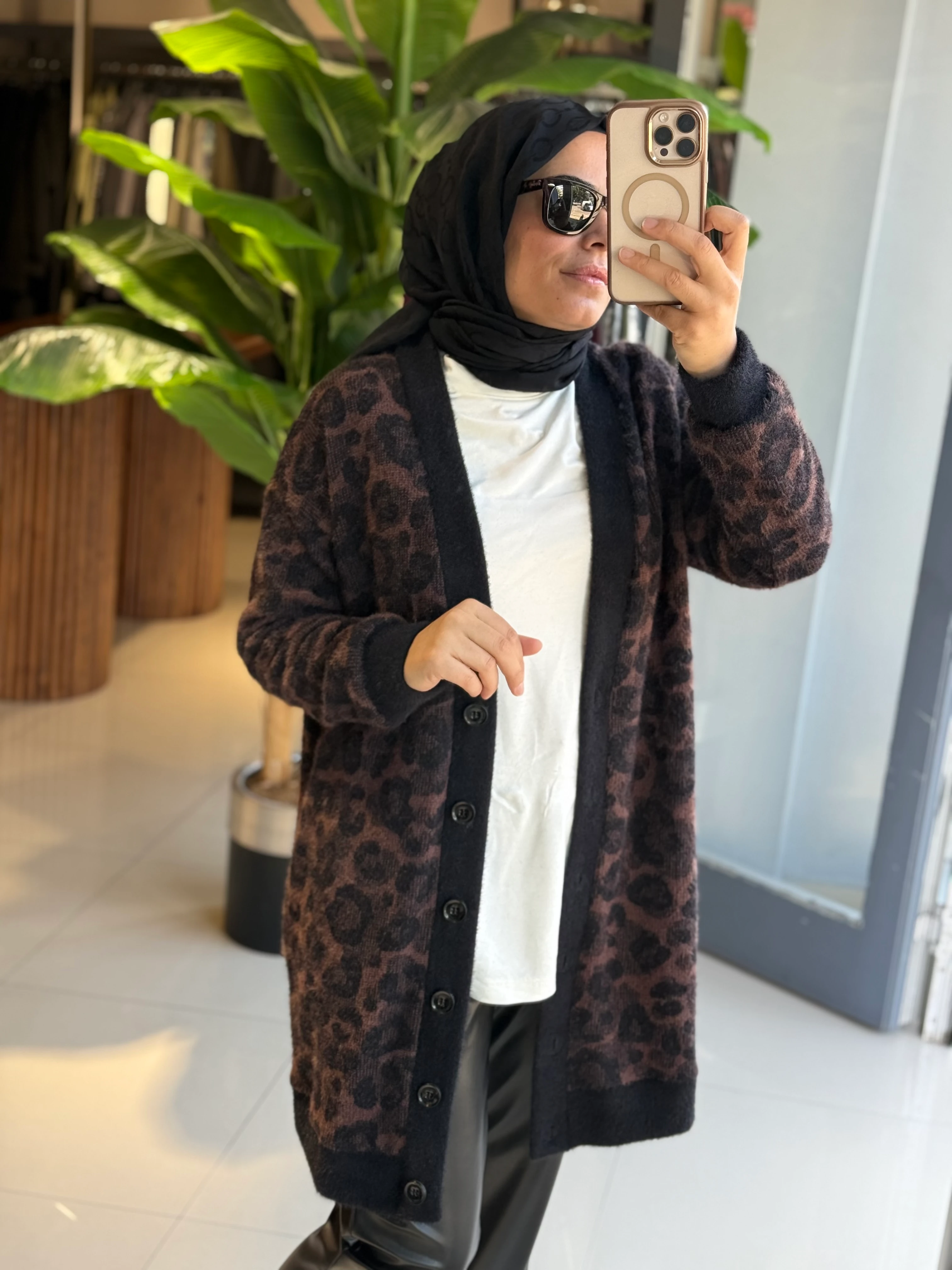 Seçil Store Leopar Desen Hırka