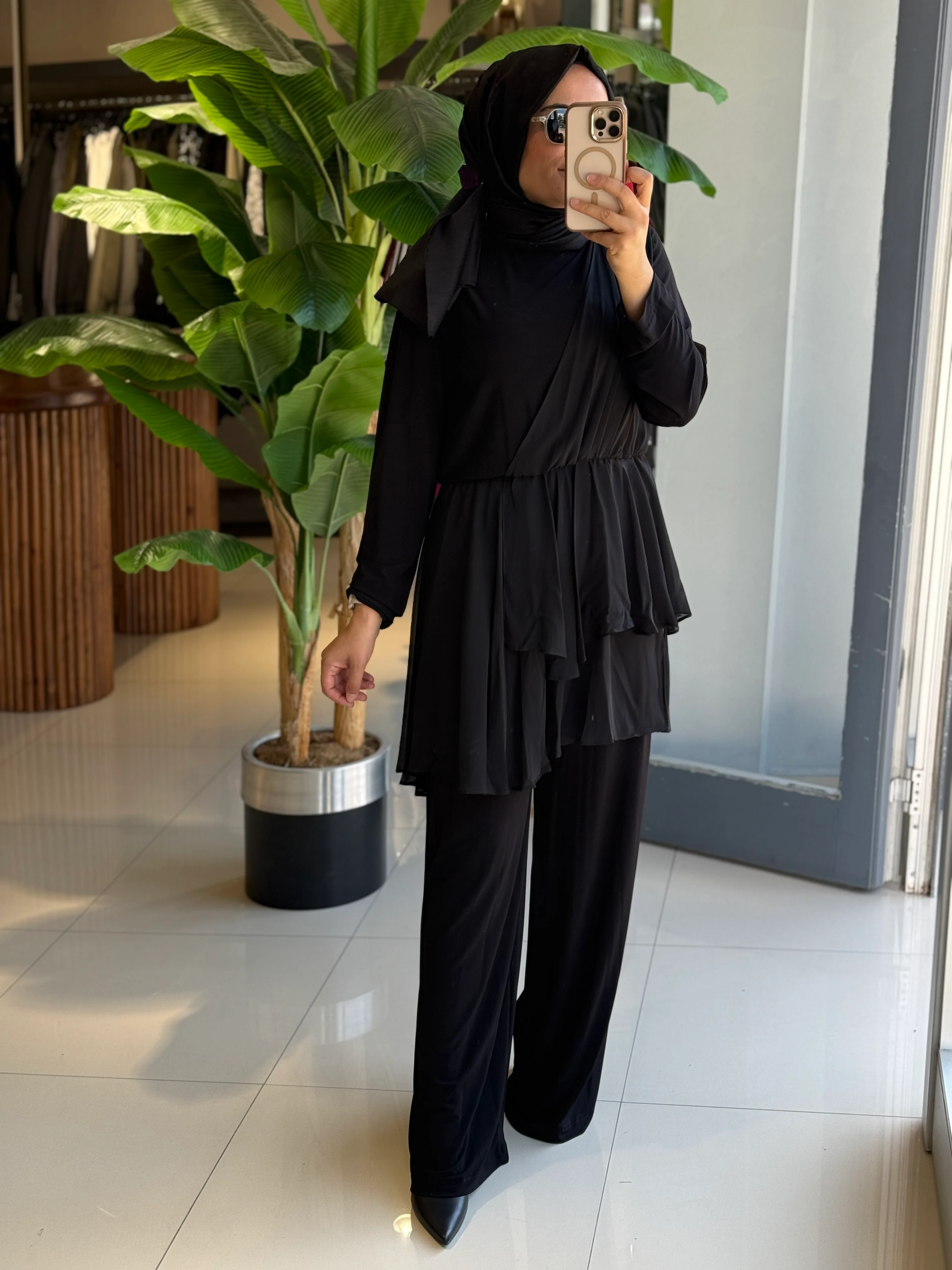 Omelya Şık Siyah Tulum