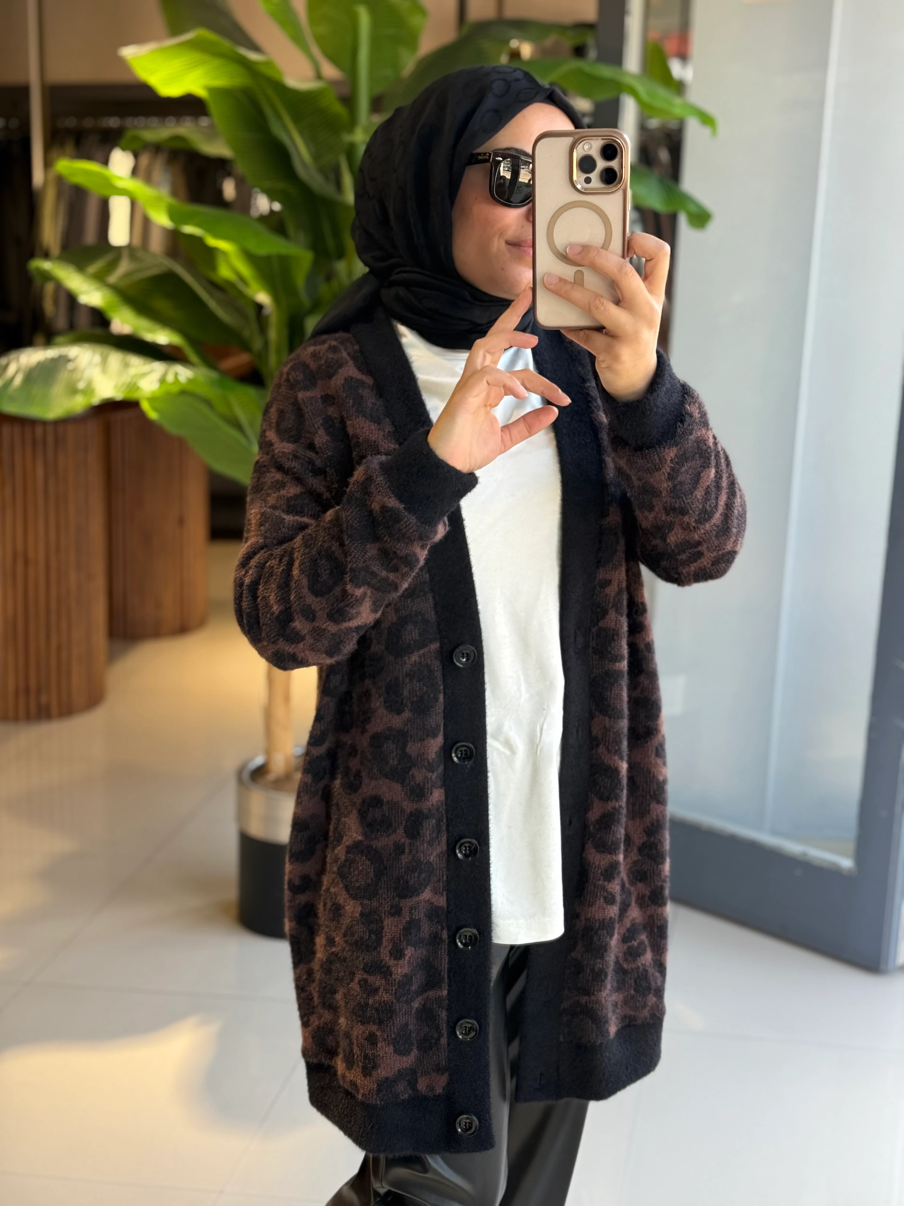 Seçil Store Leopar Desen Hırka