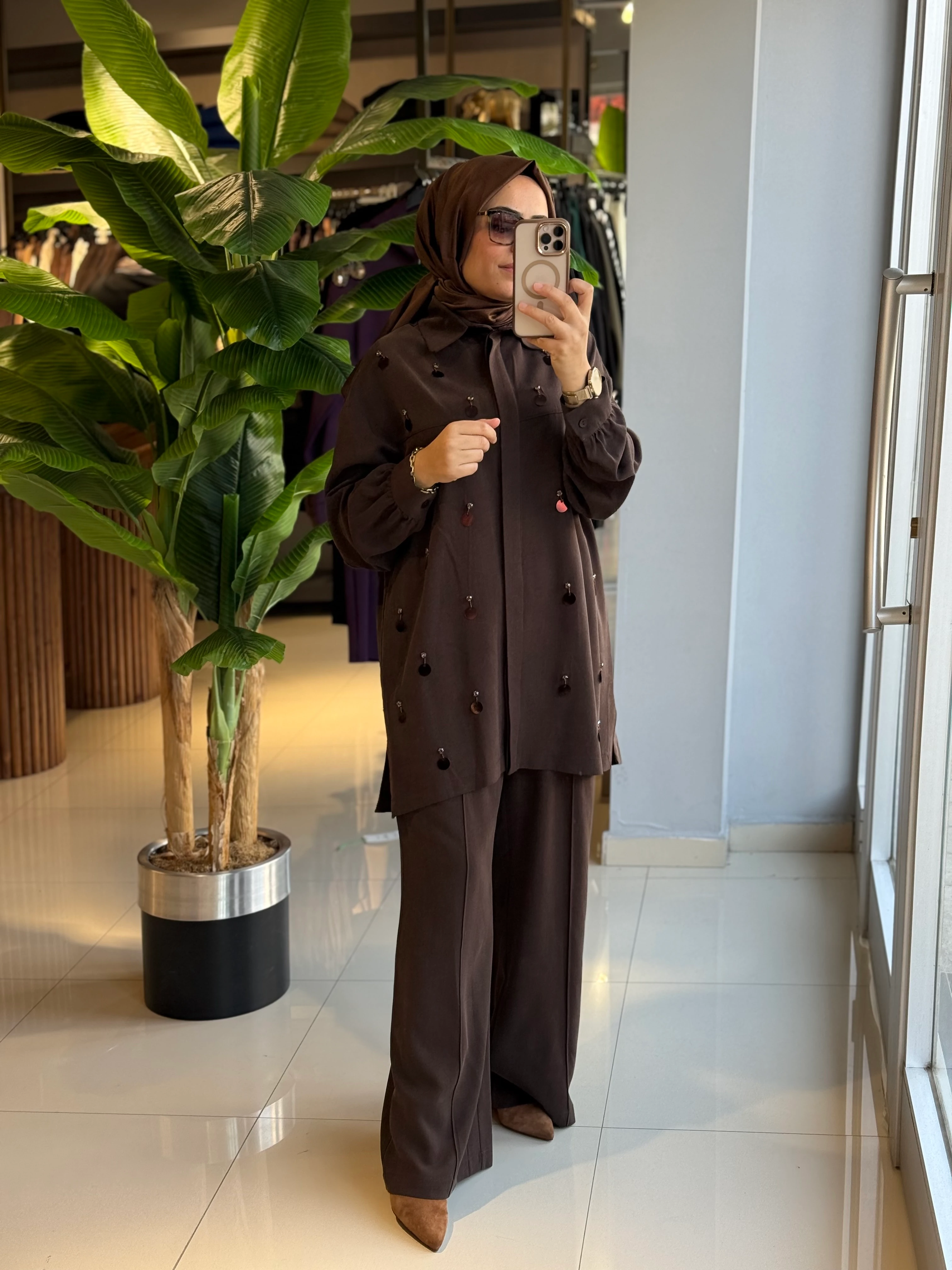 Nuss Pul İşleme Kahve Takım