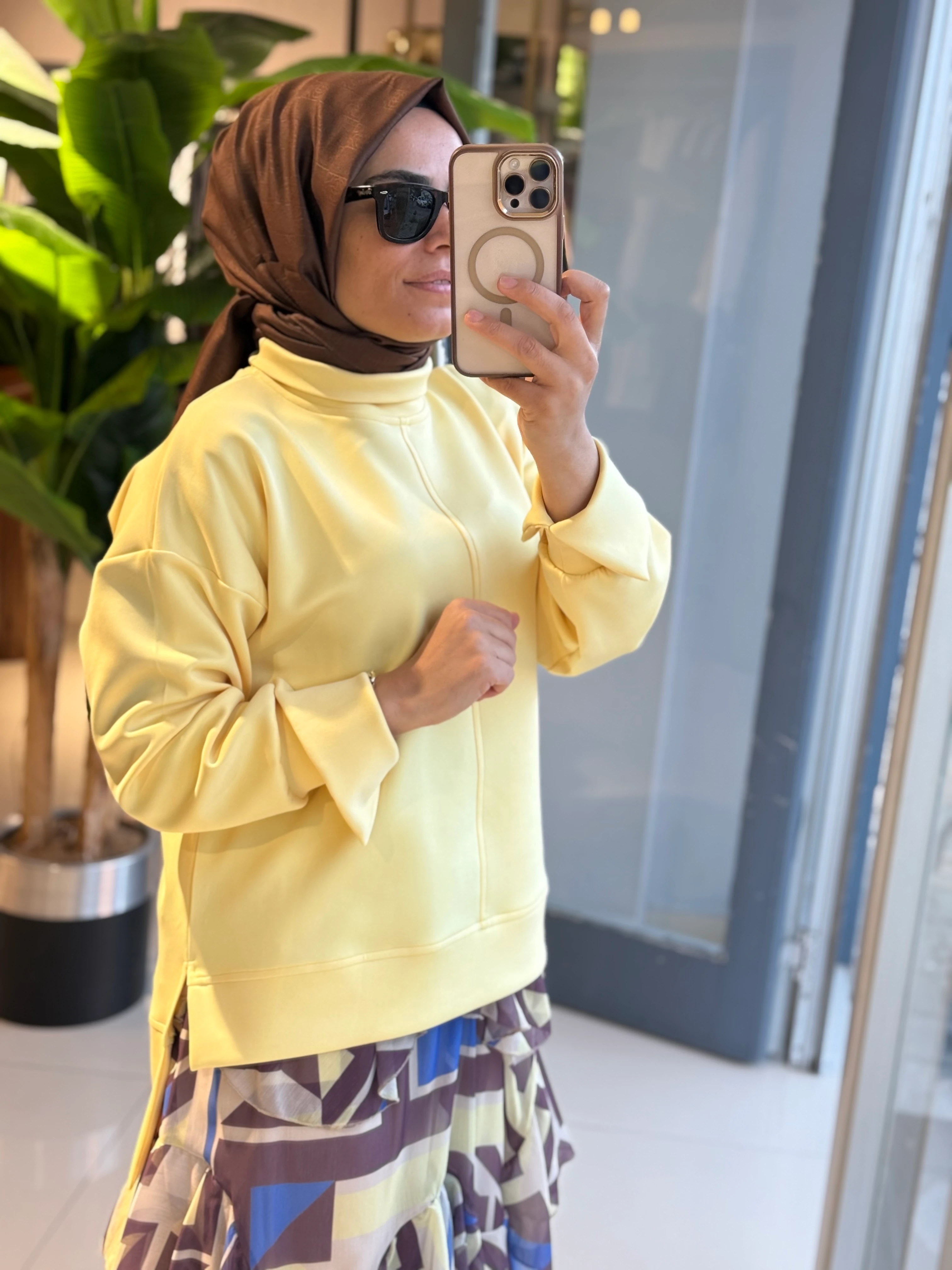 Missemramiss Sarı Scuba Bluz