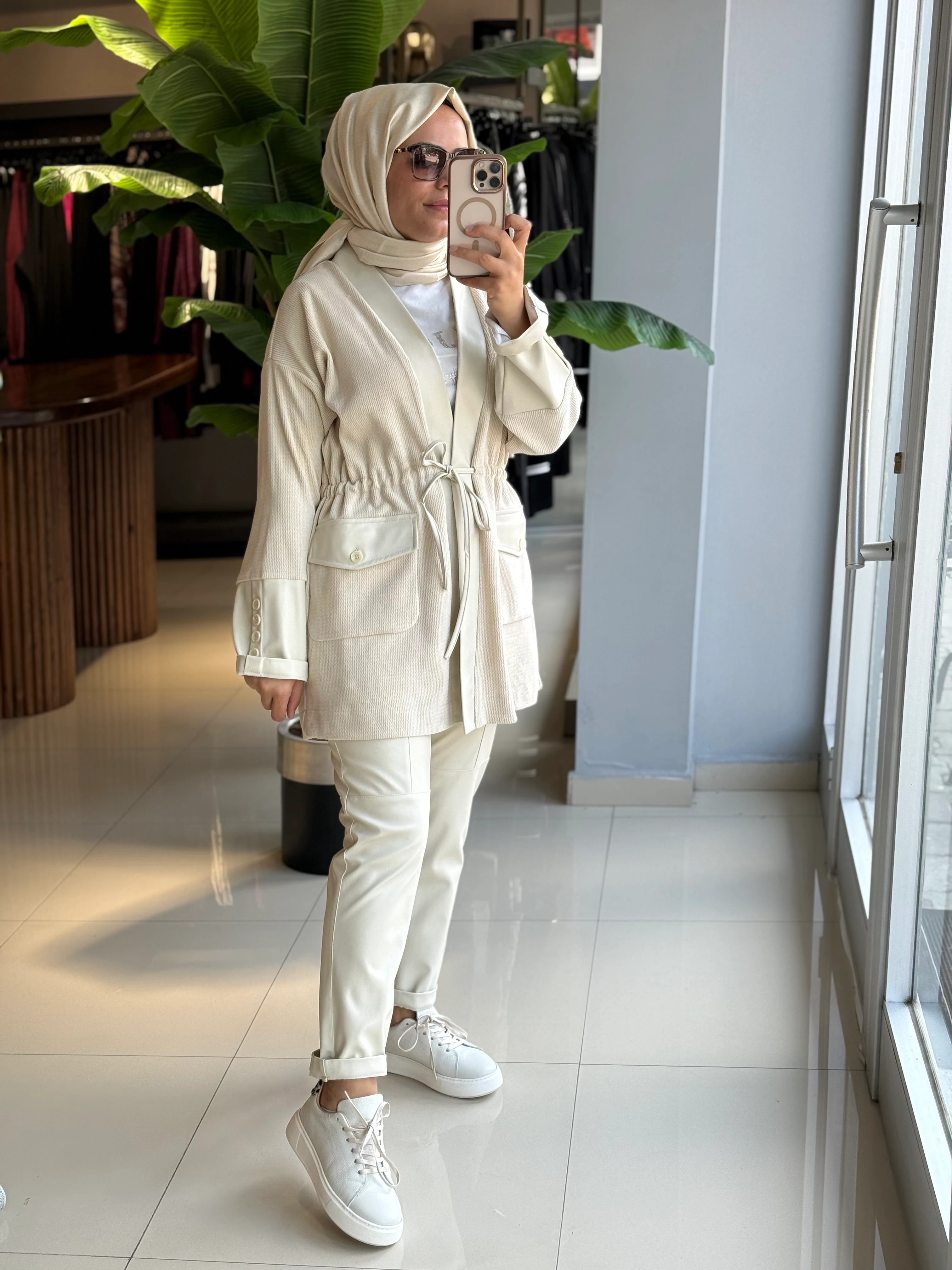 Seçil Store Deri Detay Ceket