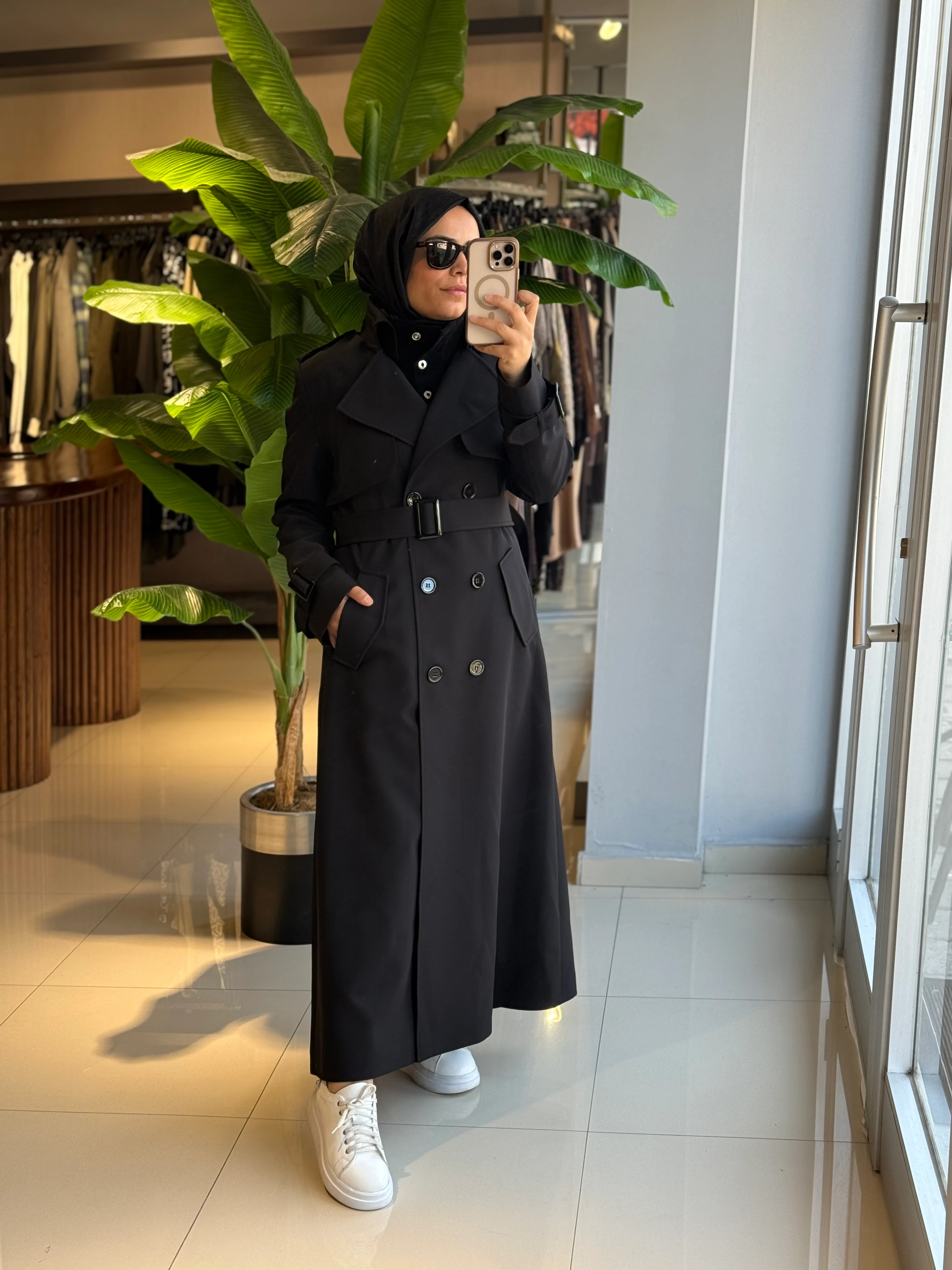 Missemramiss Rose Siyah Trençkot