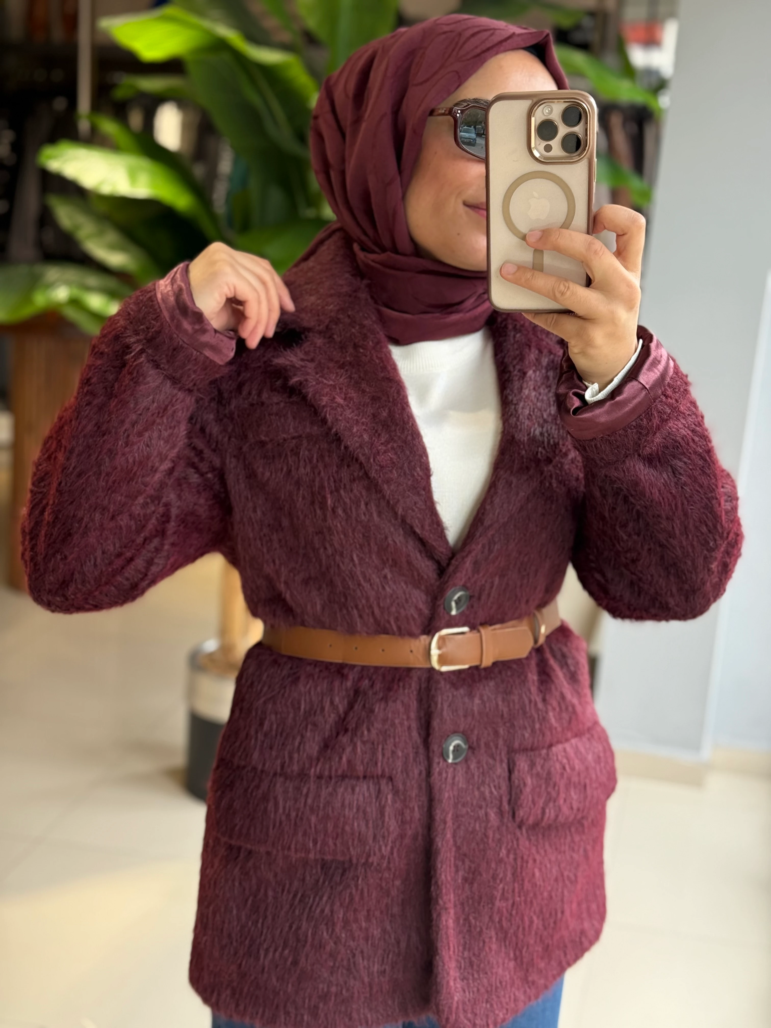 Missemramiss Bordo Kaban Ceket