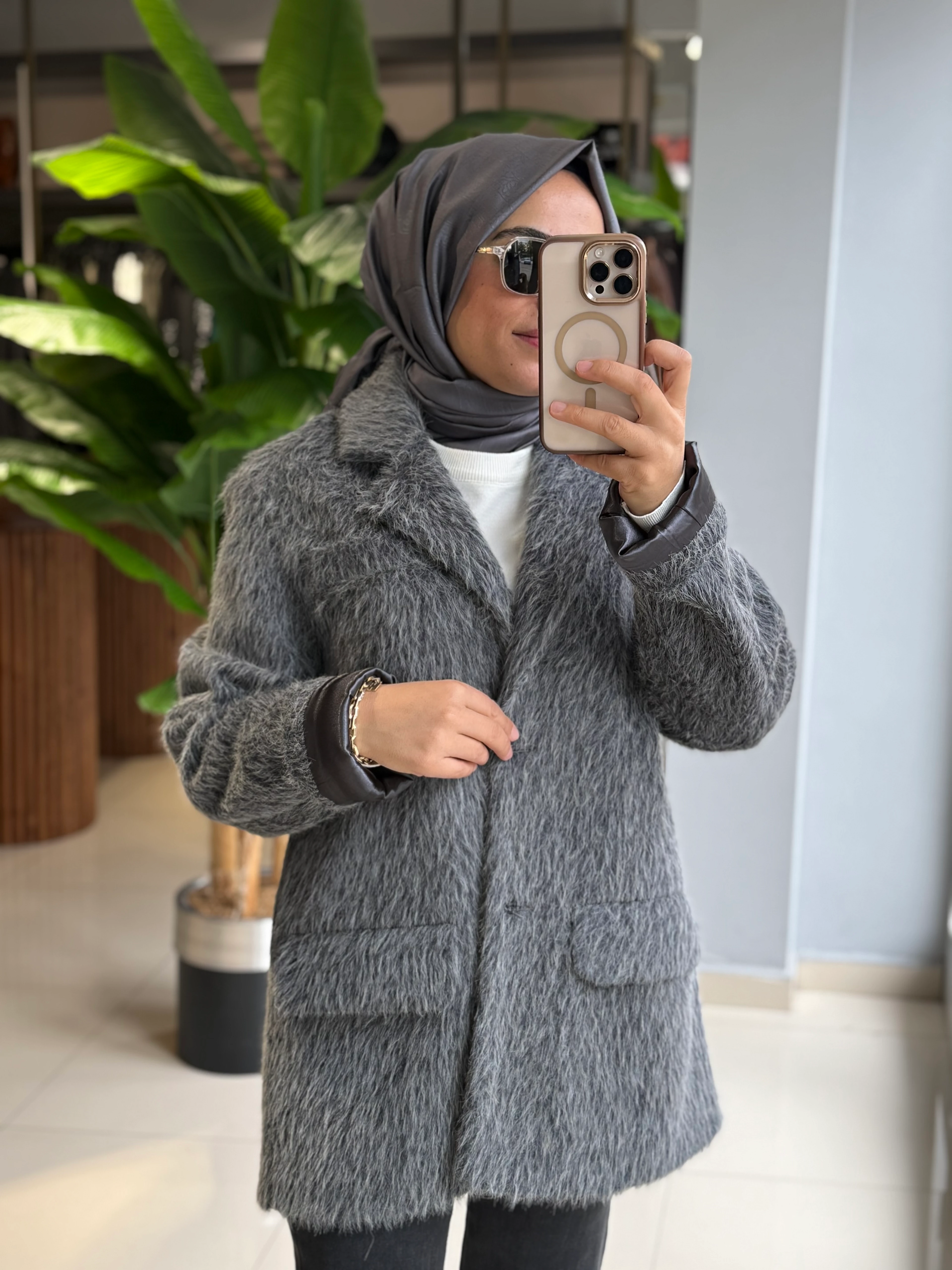 Missemramiss Gri Kaban Ceket