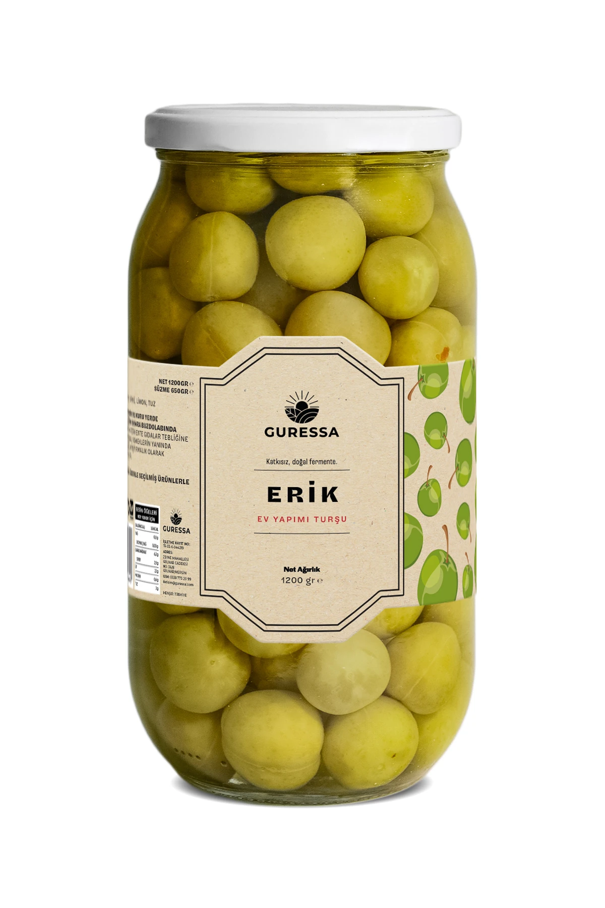 Erik Turşusu 1200 Gr Doğal Ev Yapımı