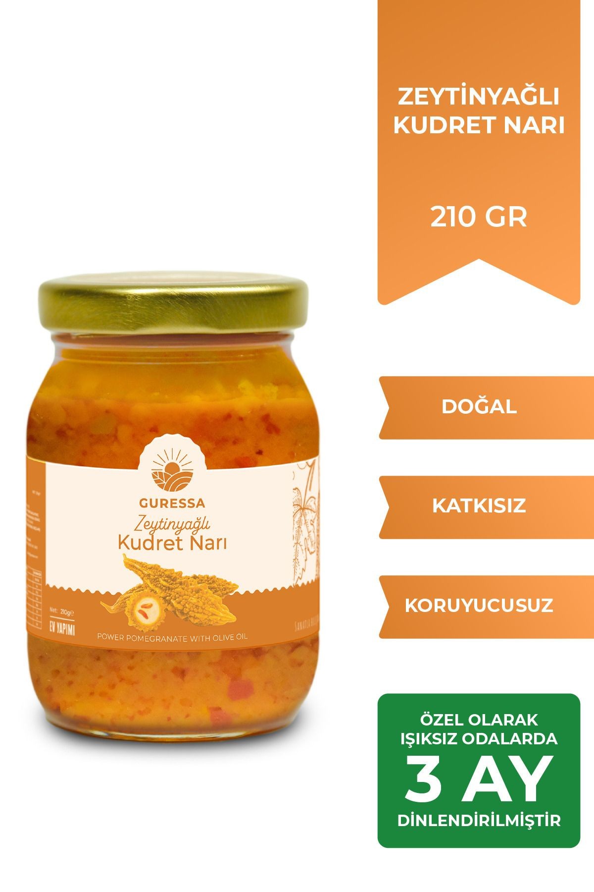 Zeytinyağlı Kudret Narı 210 gr Butik Üretim