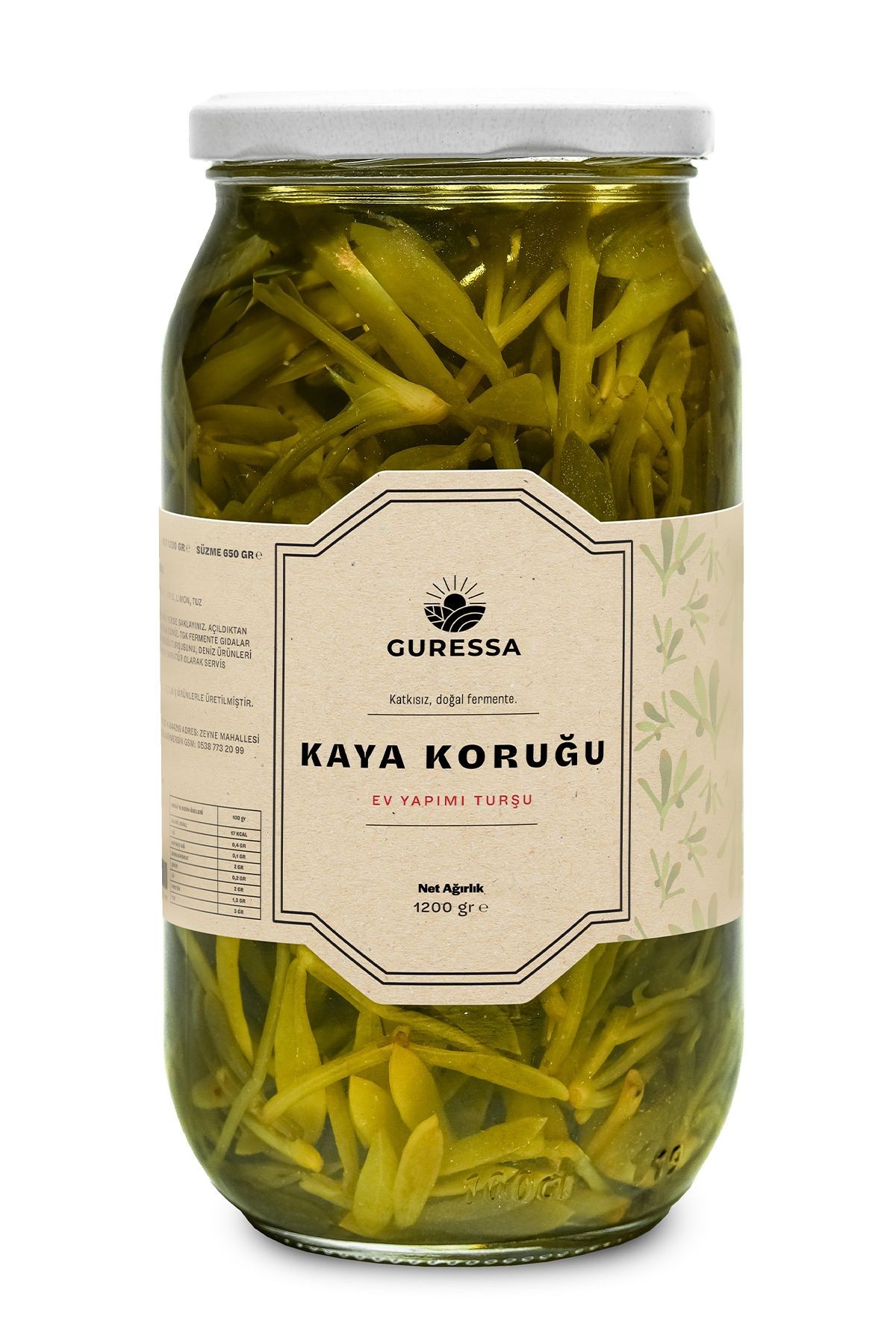 Kaya Koruğu Turşusu 1200 Gr Doğal Ev Yapımı