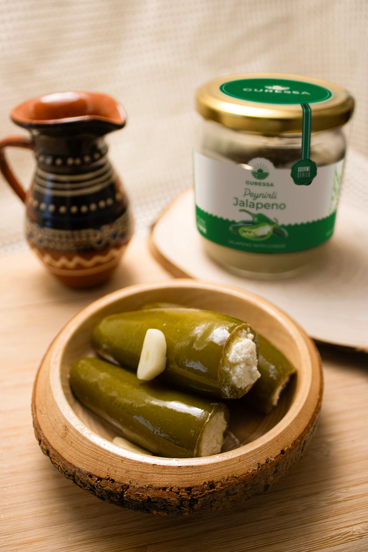 Peynir Dolgulu Jalapeno Biber 470 Gr (Çökelek Peynirli, Ev Yapımı)