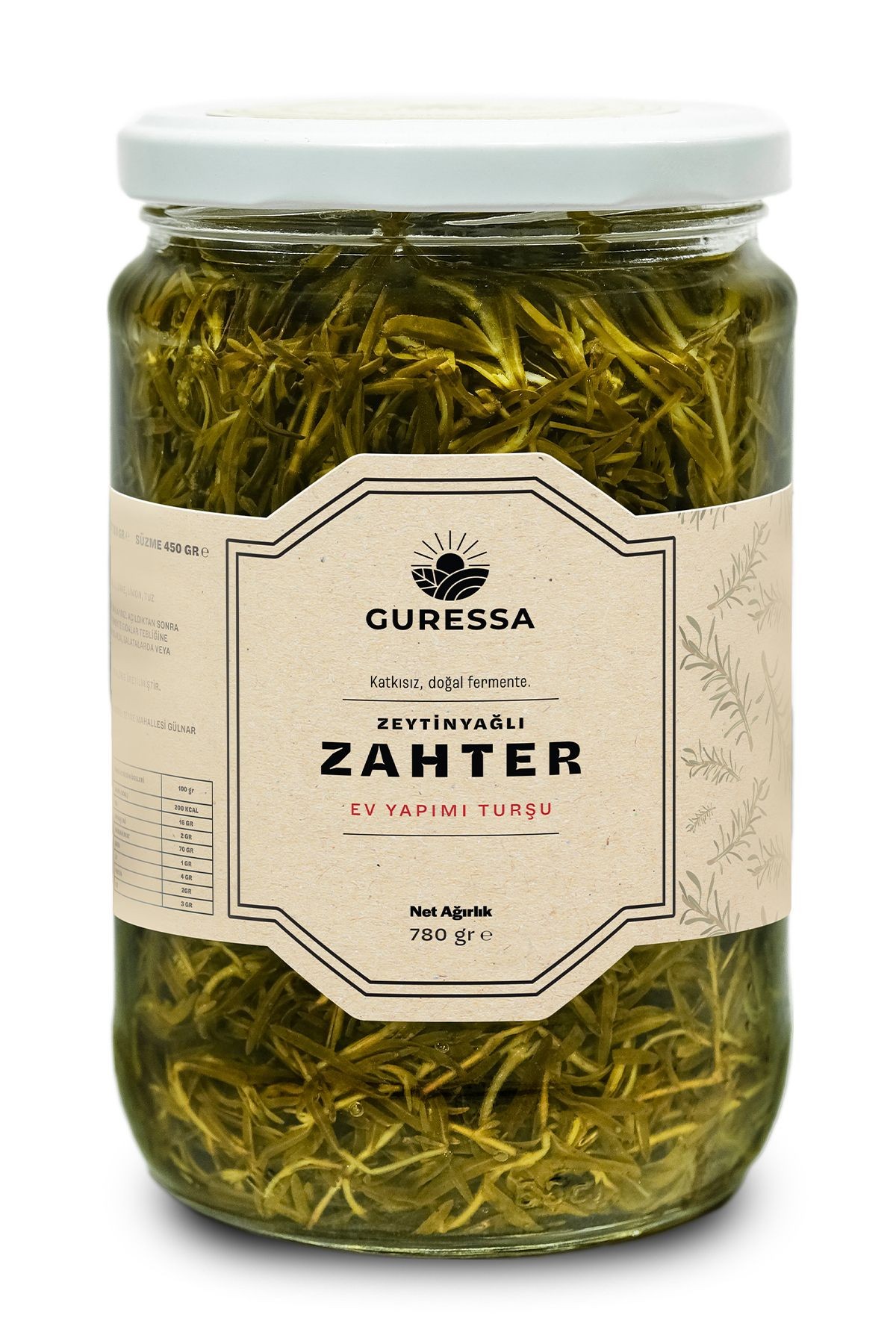 Zeytinyağlı Zahter Turşusu 780 gr Doğal Ev Yapımı