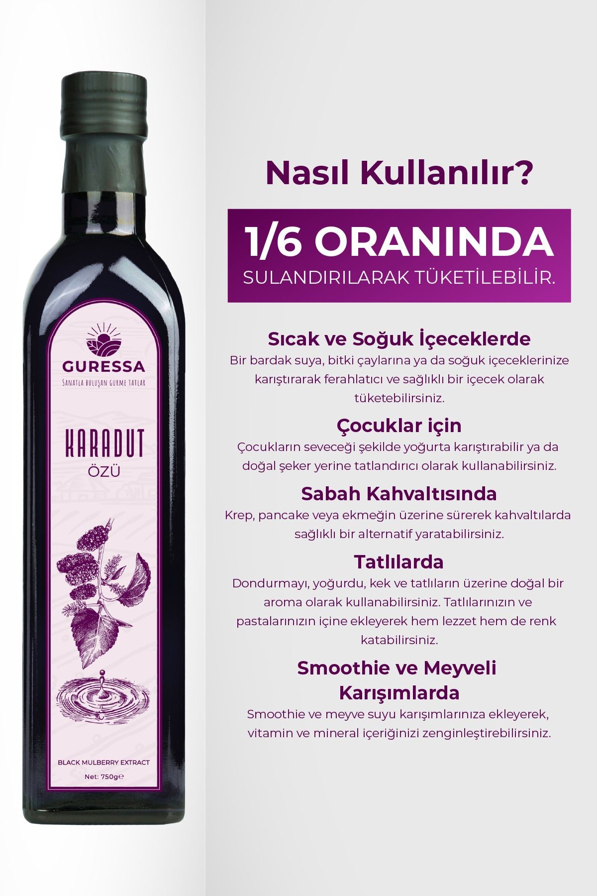 Mor İksir Paketi Karadut Özü Yaban Mersini Özü 750 Gr 2'li Avantaj Paketi