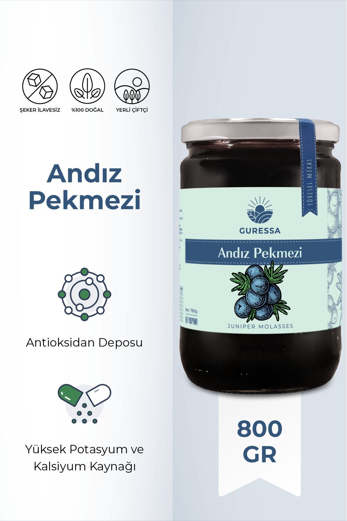 Andız Pekmezi 800 gr Şeker İlavesiz Ev Yapımı