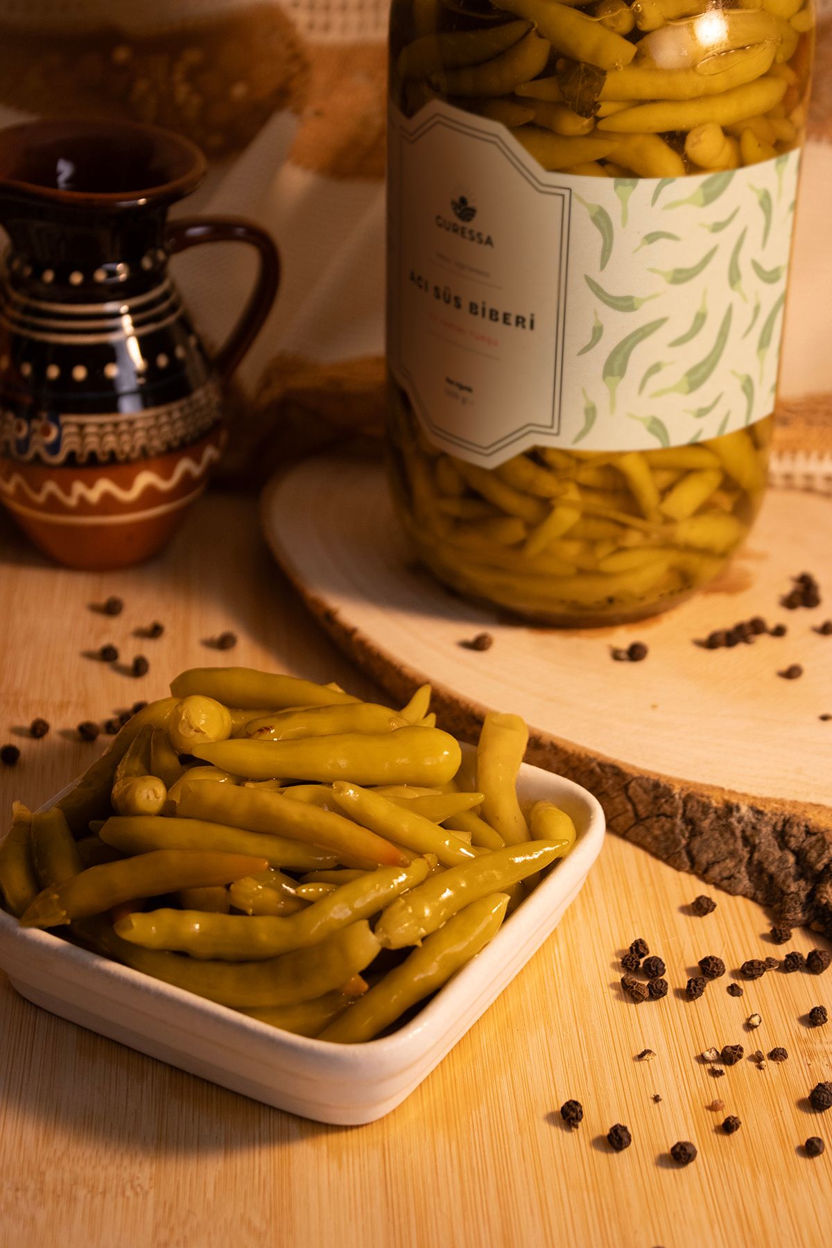 Acı Süs Biberi Turşusu 1200 Gr Doğal Ev Yapımı