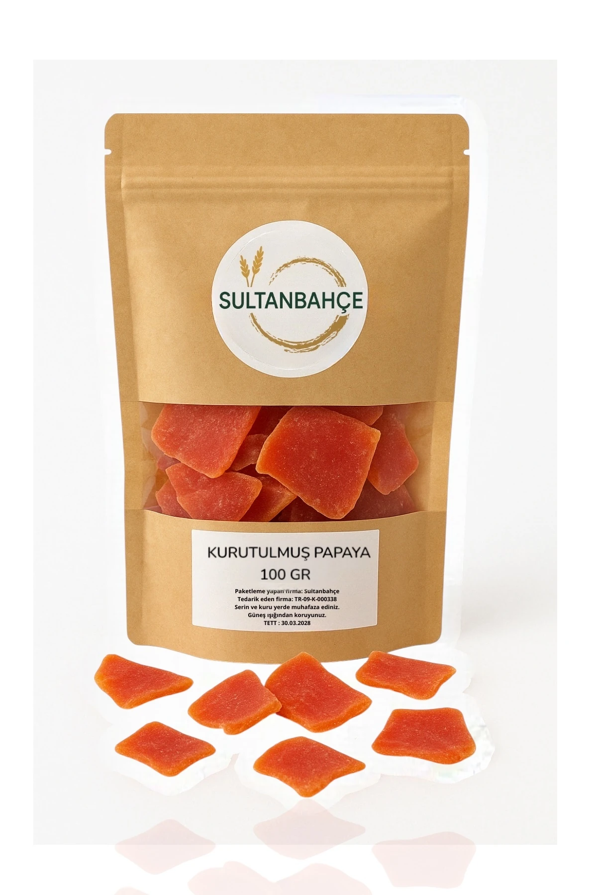 Papaya Meyvesi 100 gr | Papaya Fit | Kurutulmuş Papaya | Atıştırmalık | Doğal Şeker | Papayafit |