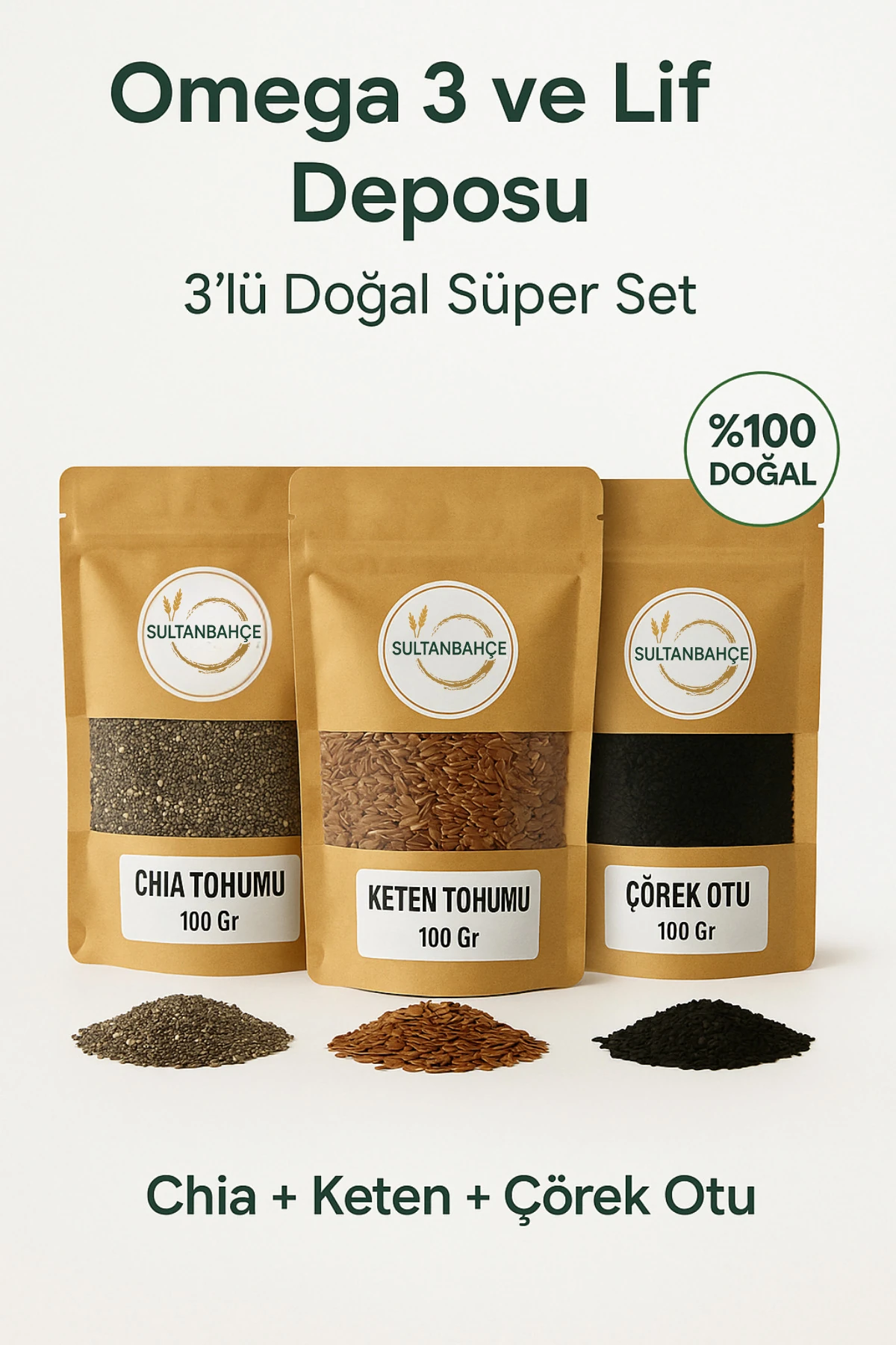 Chia Tohumu | Keten Tohumu | Çörek Otu | Omega 3-lif Bombası|glutensiz |çiya Tohumu |çiha Tohumu