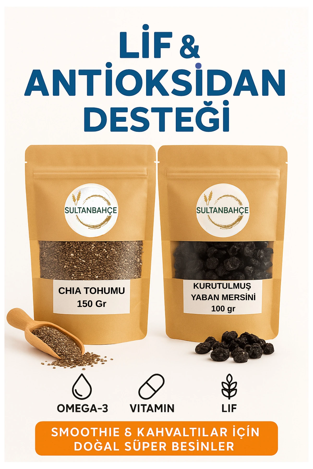 Chia Tohumu - 150 gr | Yaban Mersini - 100 gr | | Kuru Meyve | Çiya Tohumu | Çihatohumu