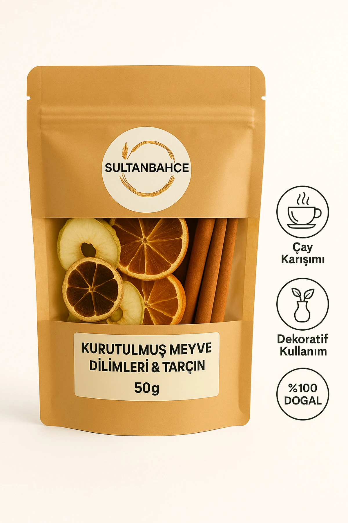 Detoks Meyve Kurusu - Detoks Çayı | Limon - Portakal - Tarçın - Elma Kurusu | | Aromatik | 50 Gr.