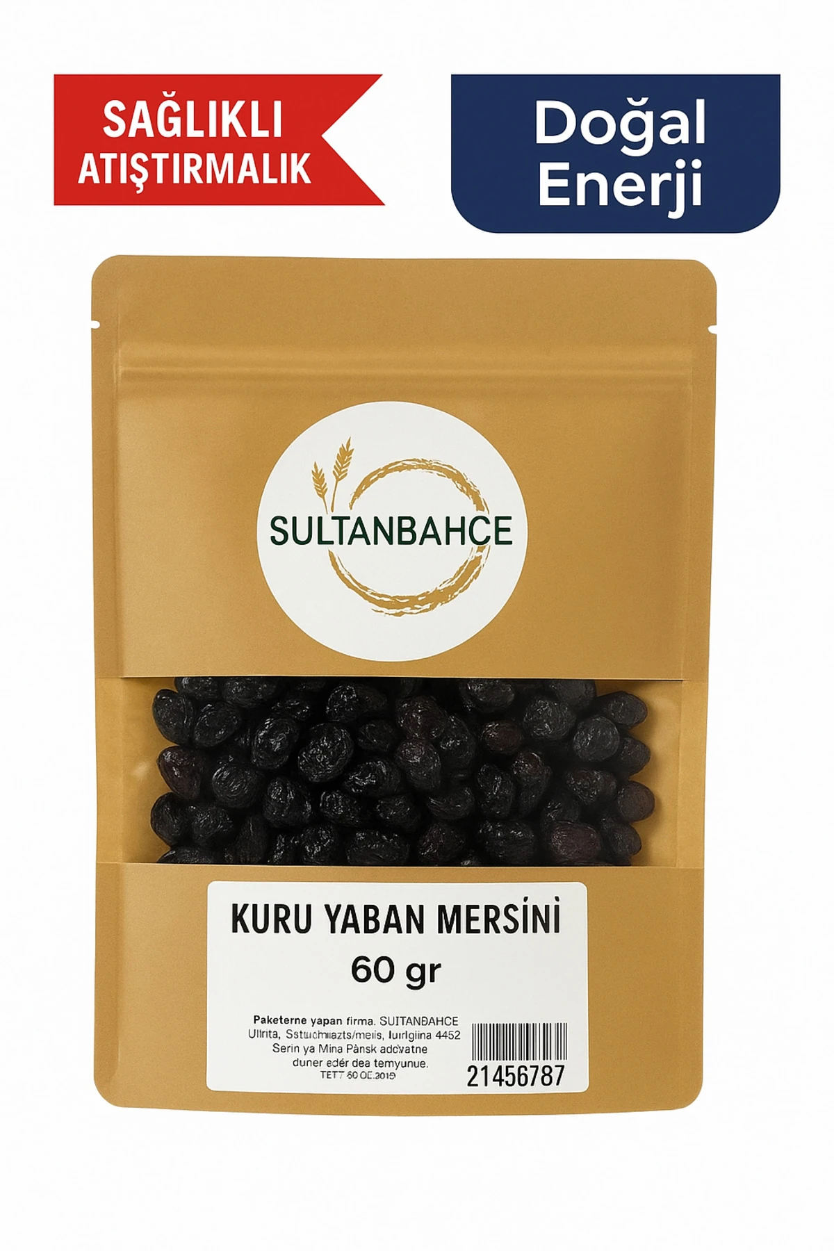 Kurutulmuş Doğal Yaban Mersini 60 gr - Antioksidan Zengin Atıştırmalık - Yüksek Lifli - Kuru Meyve