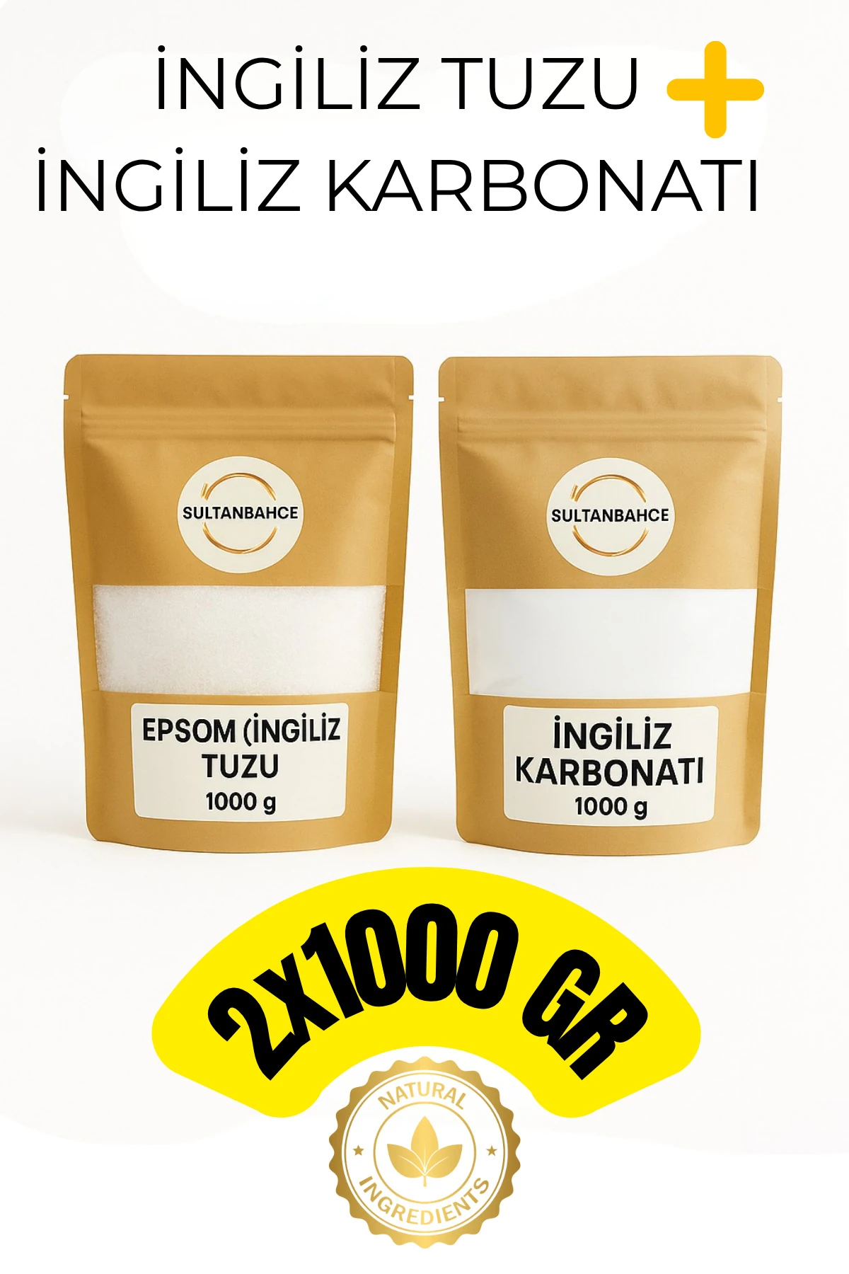 İngiliz Tuzu (Epsom Tuzu) & İngiliz Karbonatı Sodyum Bikarbonat (Yenilebilir)