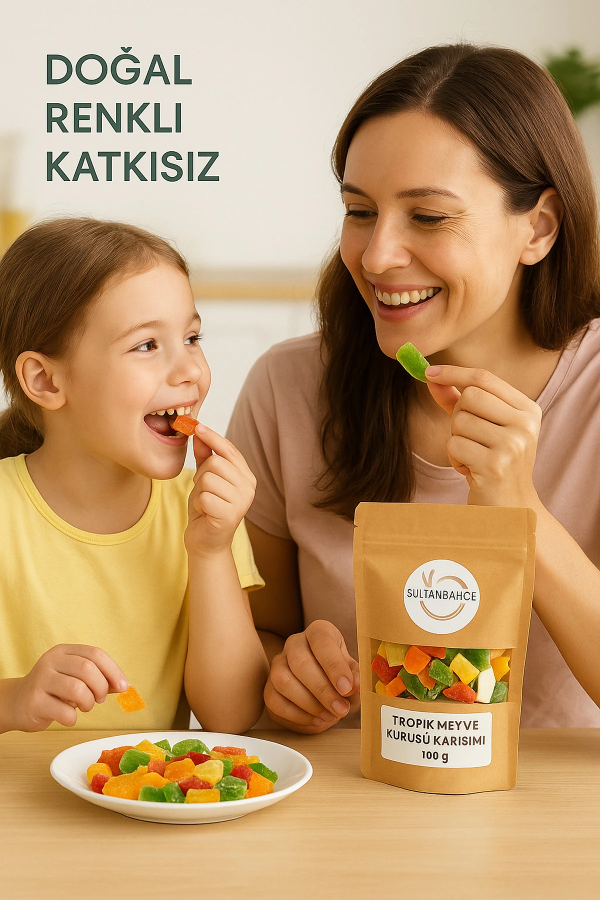 Doğal Tropik Meyve Kurusu Karışık 100 Gr | Şeker İlavesiz - Sağlıklı Atıştırmalık - Jelibon Kıvamı