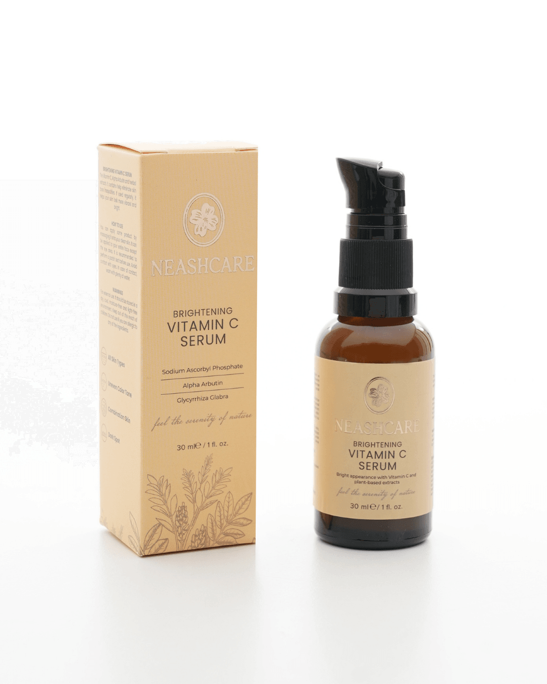 Aydınlatıcı ve Leke Görünümünü Azaltıcı C Vitamini + Arbutin Serum 30 ml