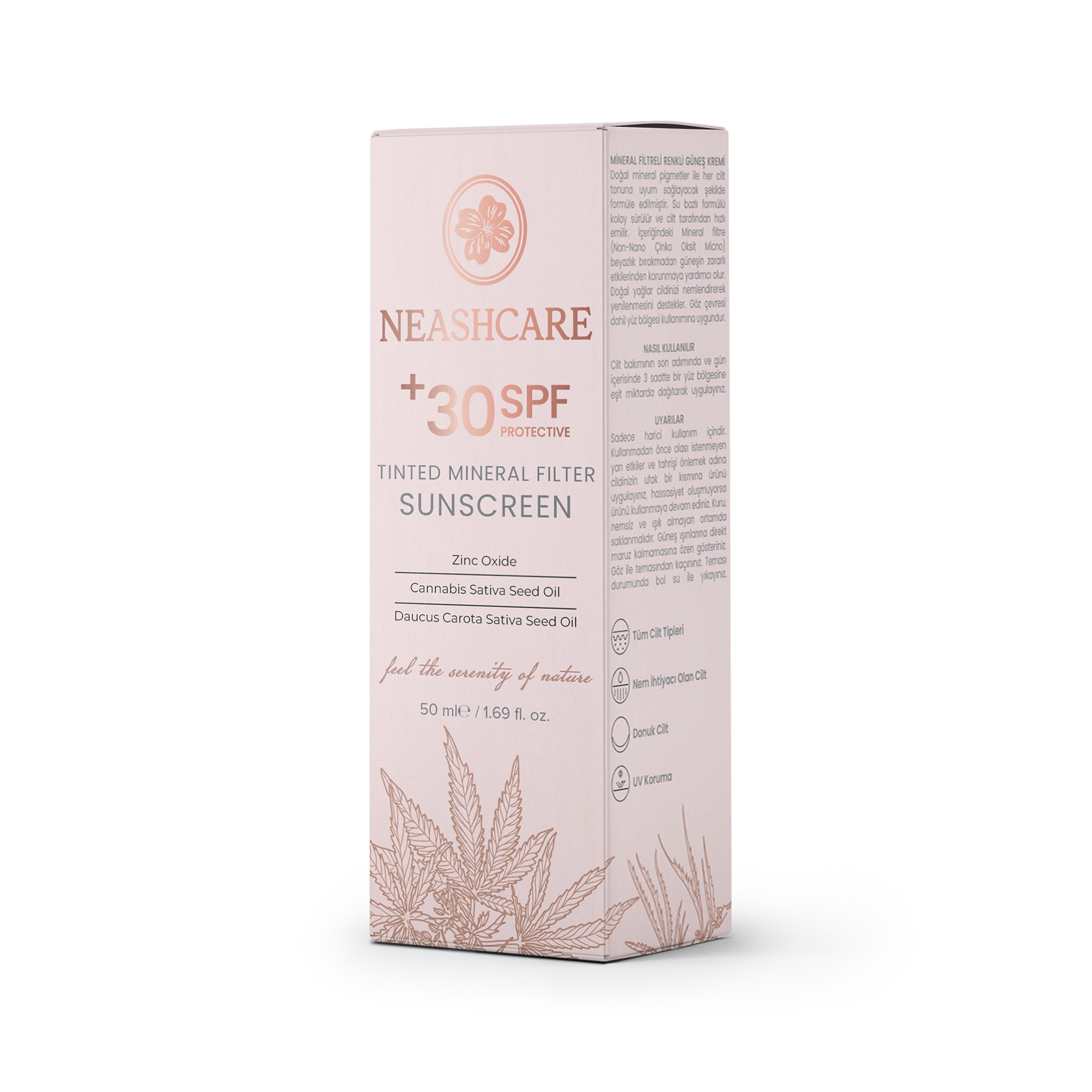 Leke Karşıtı Cilt Tonuna Uyum Sağlayan Işıltılı Mineral Filtreli Renkli 30+ SPF Güneş Koruyucu Krem