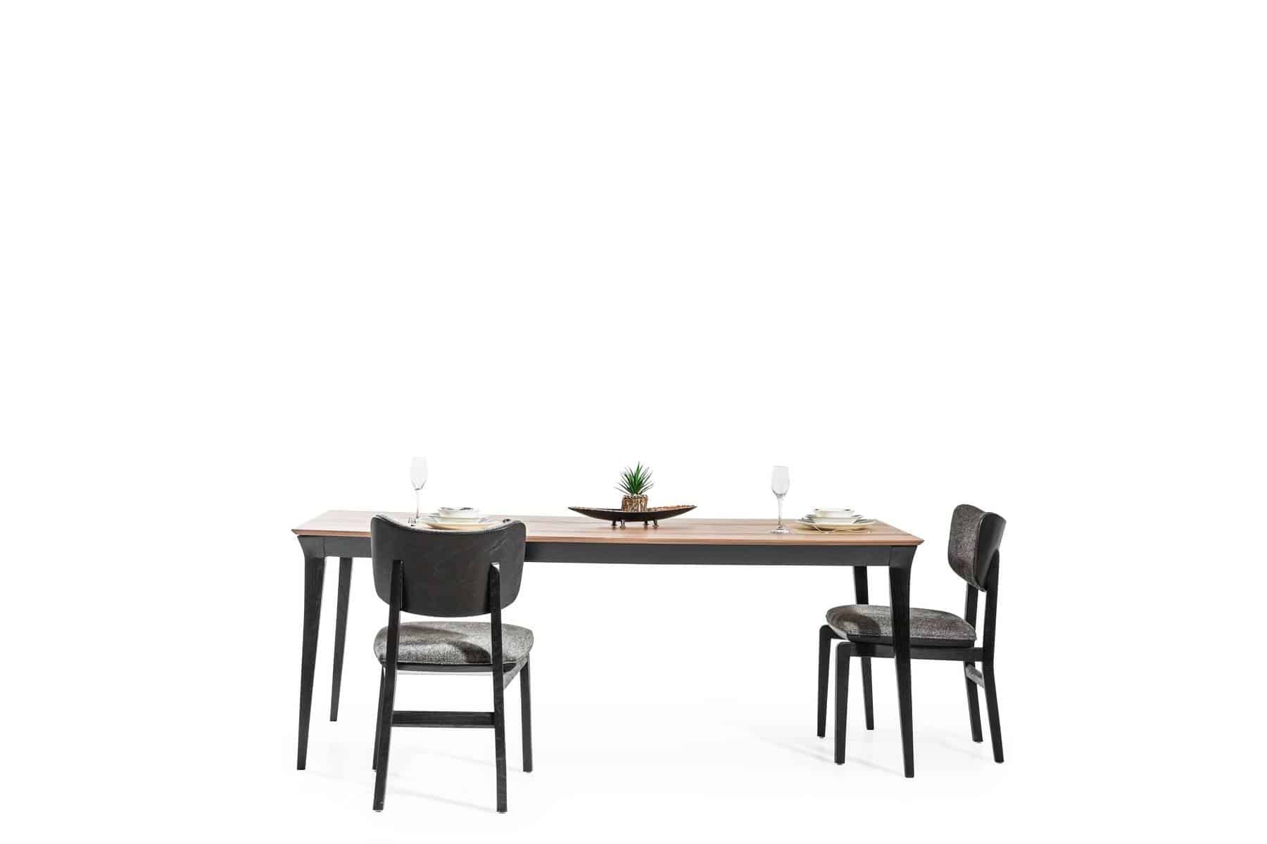 Panamera Yemek Masası Siyah Ceviz 180 CM