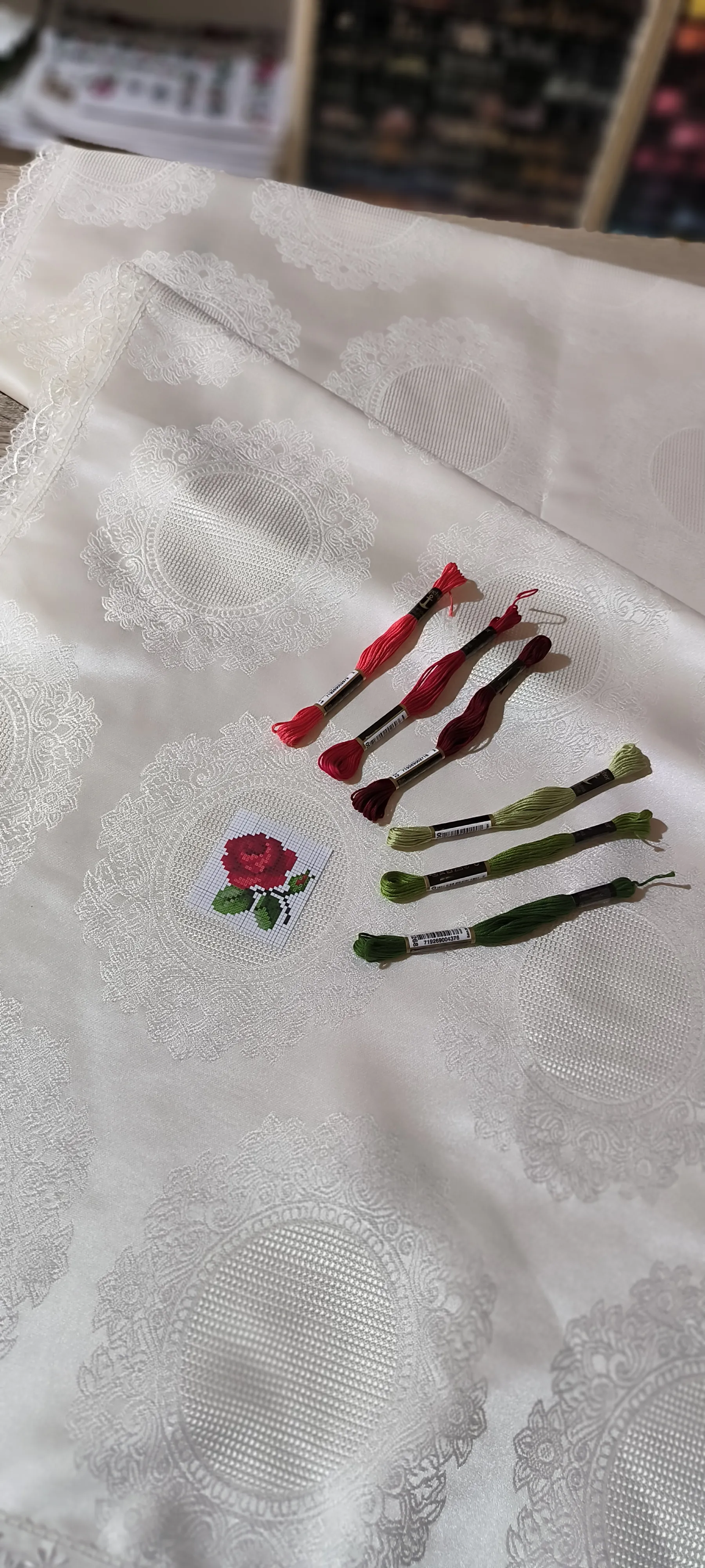 Kanaviçe İşleme kiti/ masa örtüsü etamin boşluklu