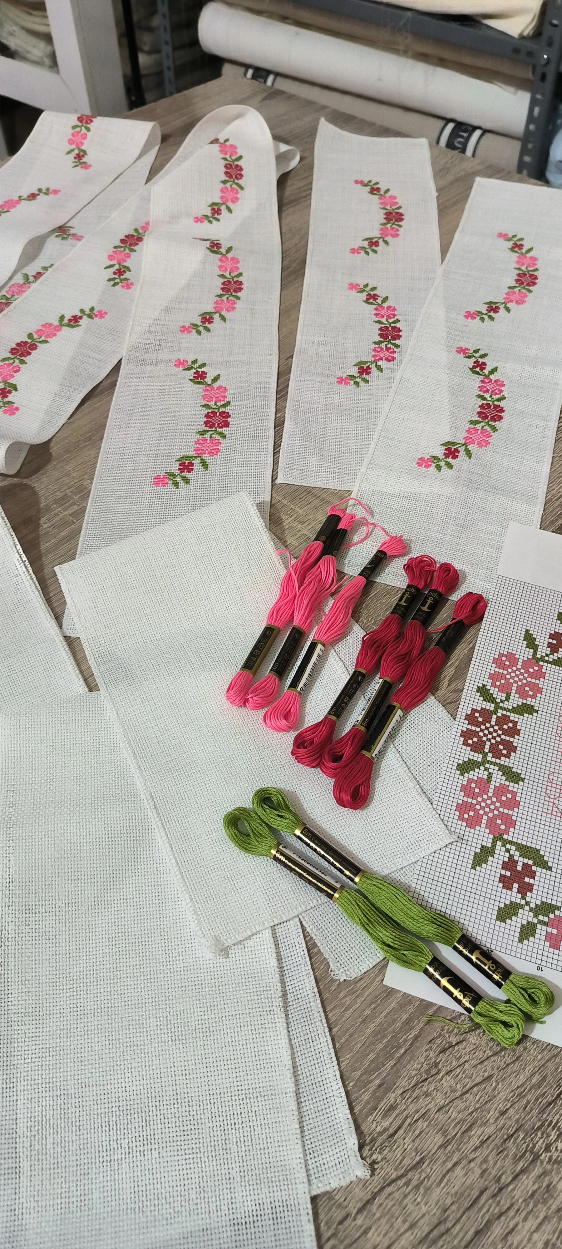 Pike bordürü işleme kiti / 1 pike, 2 yastık bordürü 